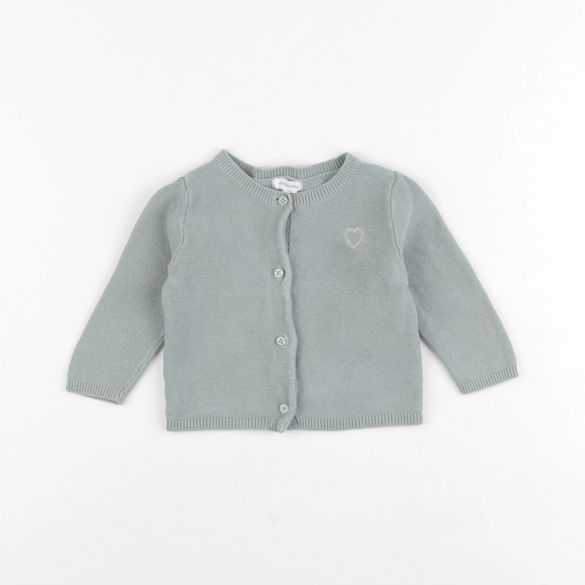 Vertbaudet - gilet vert - 3 mois