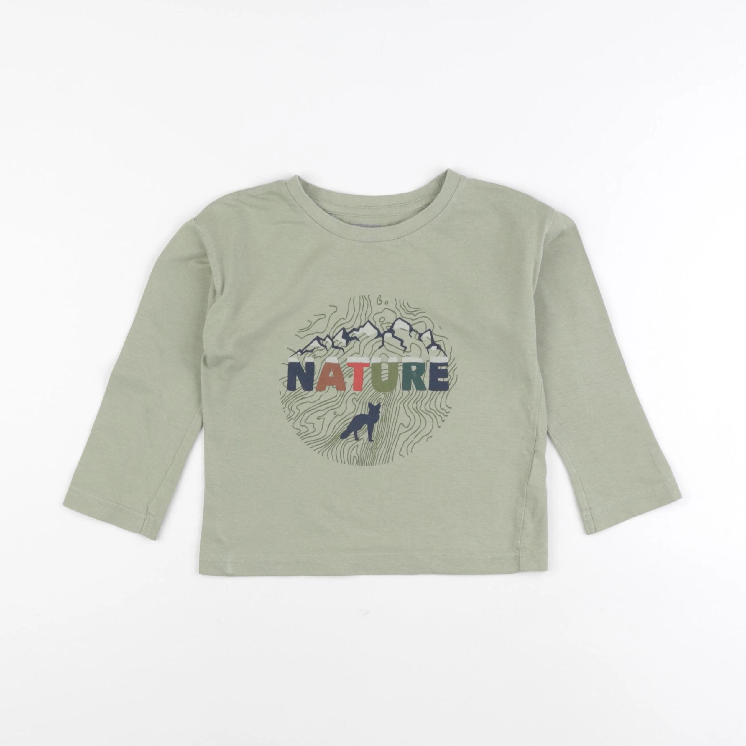 Vertbaudet - tee-shirt vert - 4 ans
