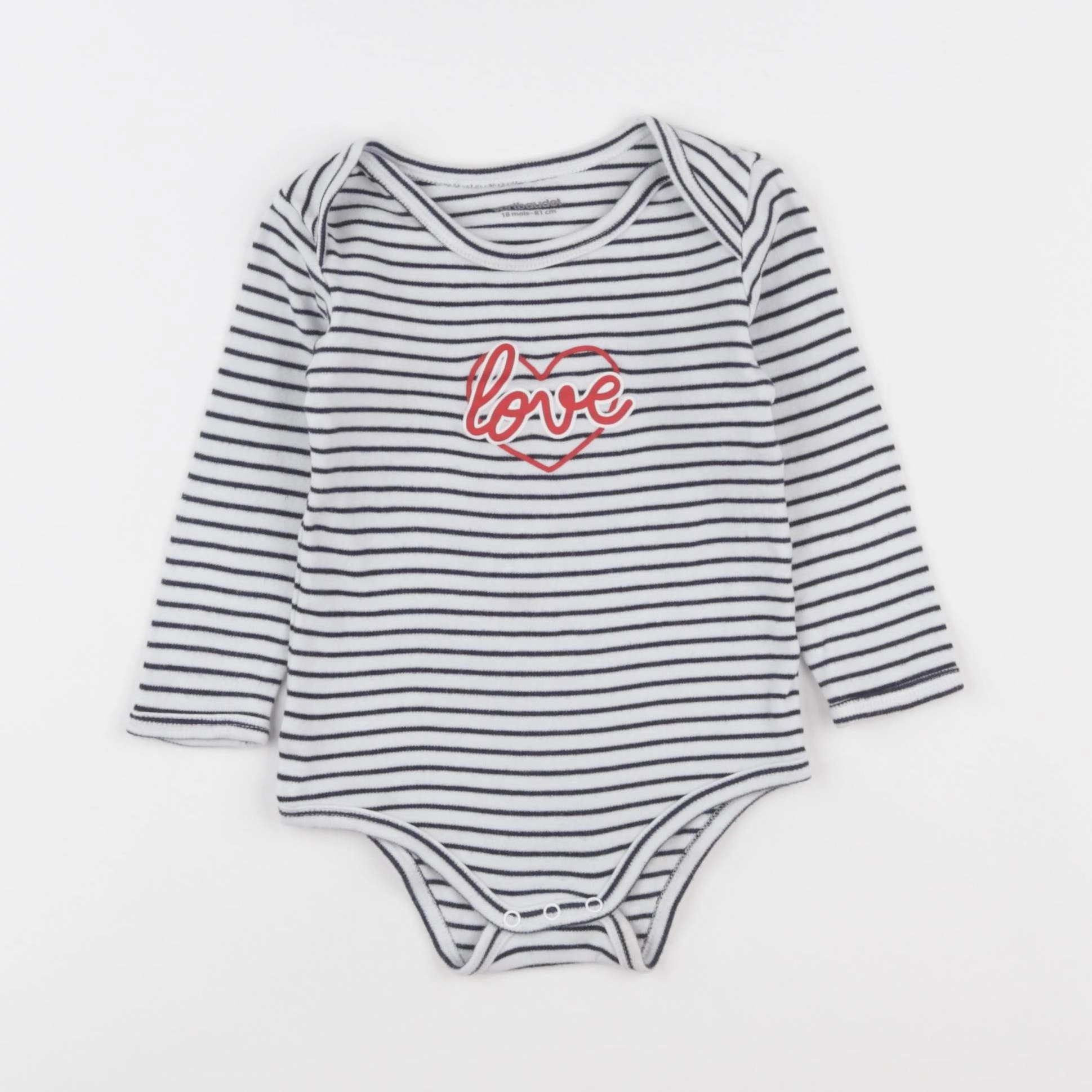 Vertbaudet - body bleu - 18 mois