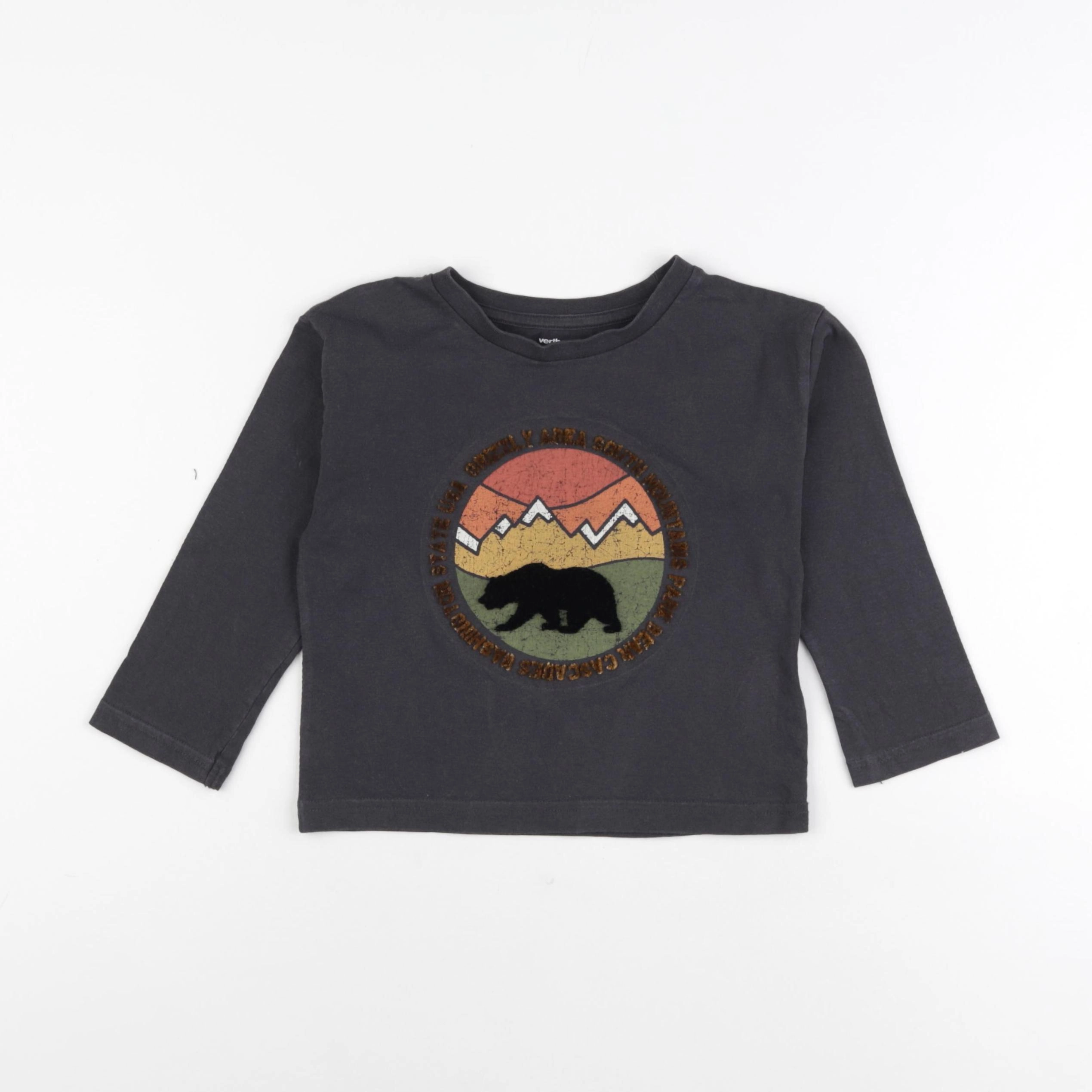 Vertbaudet - tee-shirt gris - 4 ans
