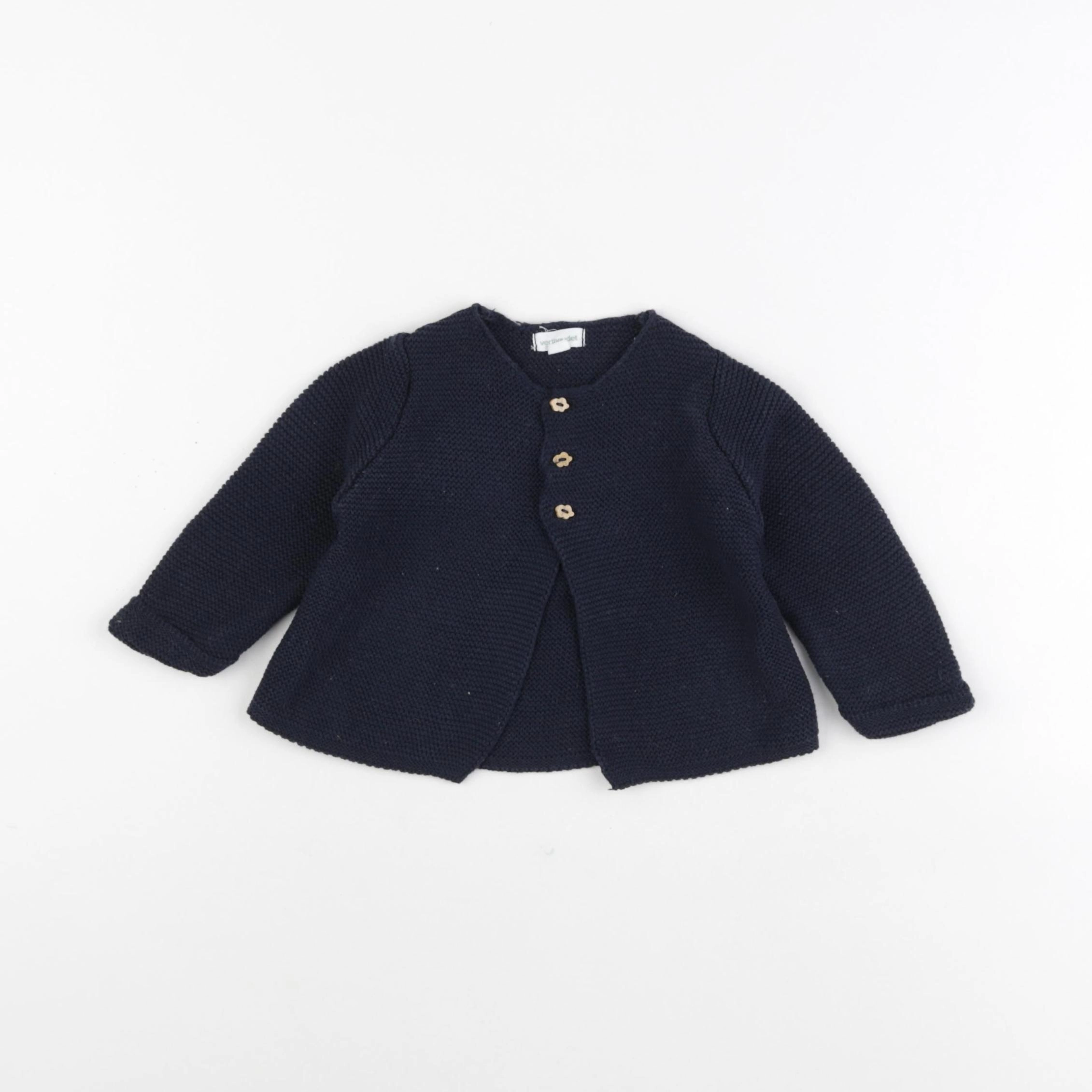 Vertbaudet - gilet bleu - 3 mois