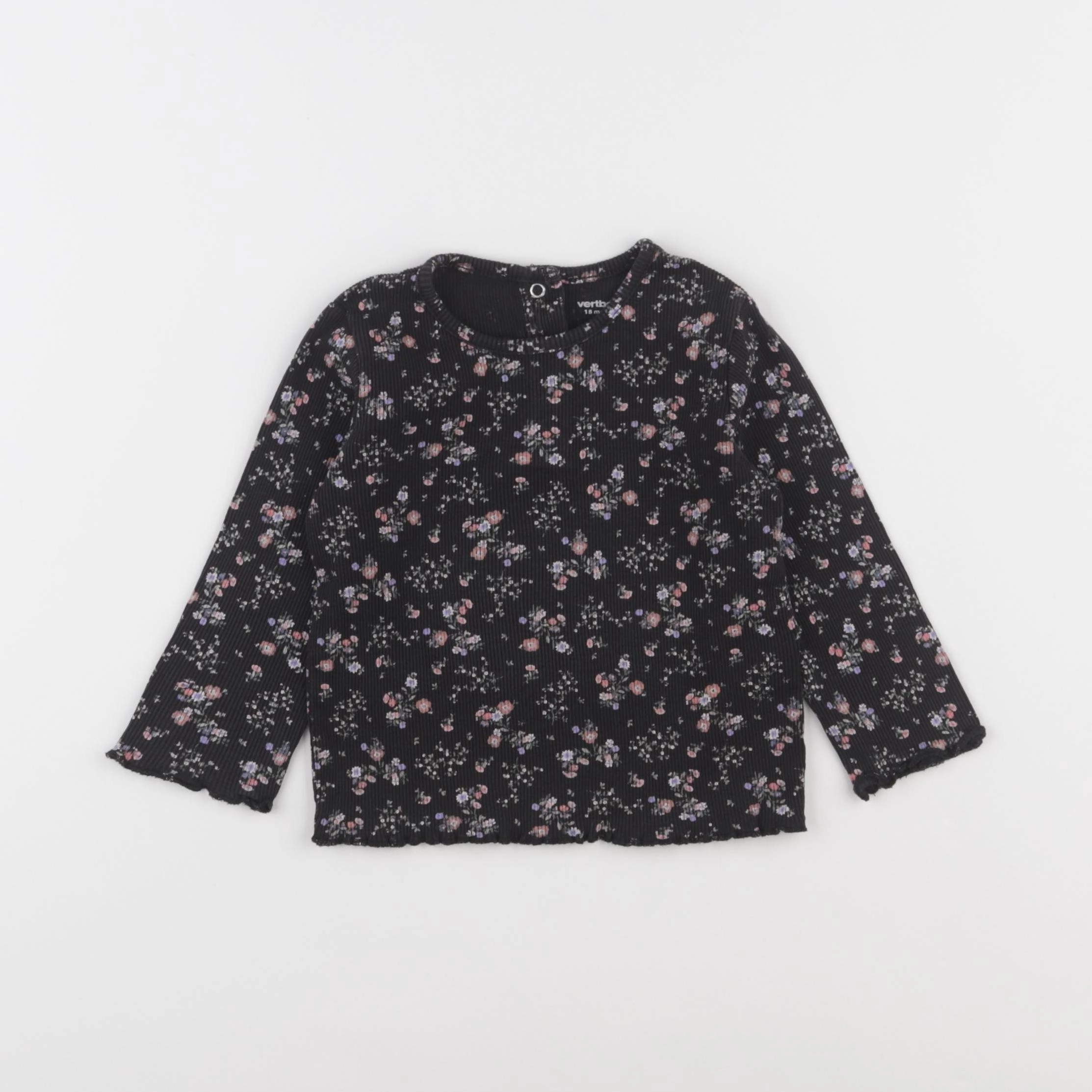 Vertbaudet - tee-shirt noir - 18 mois