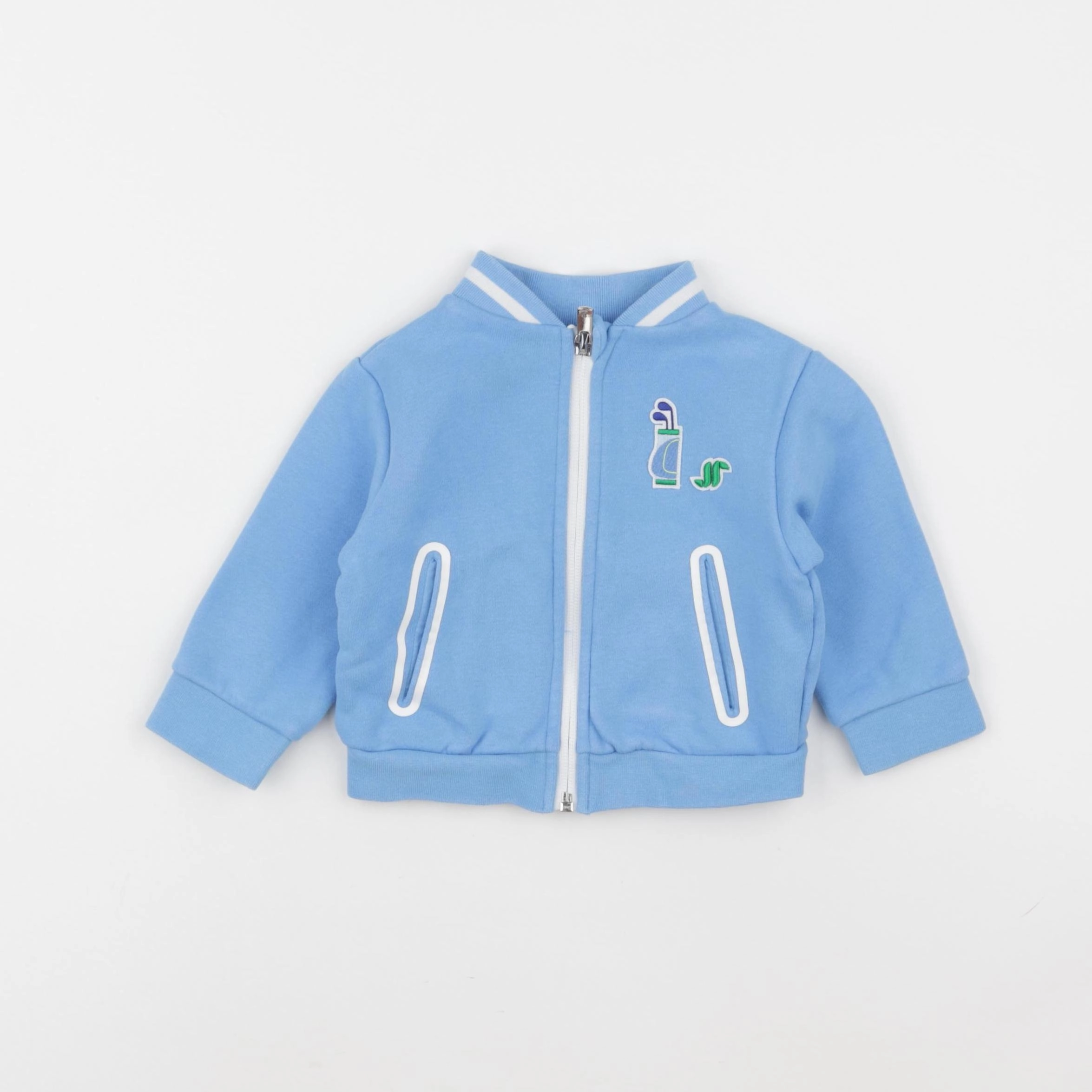 Jacadi - sweat bleu - 12 mois