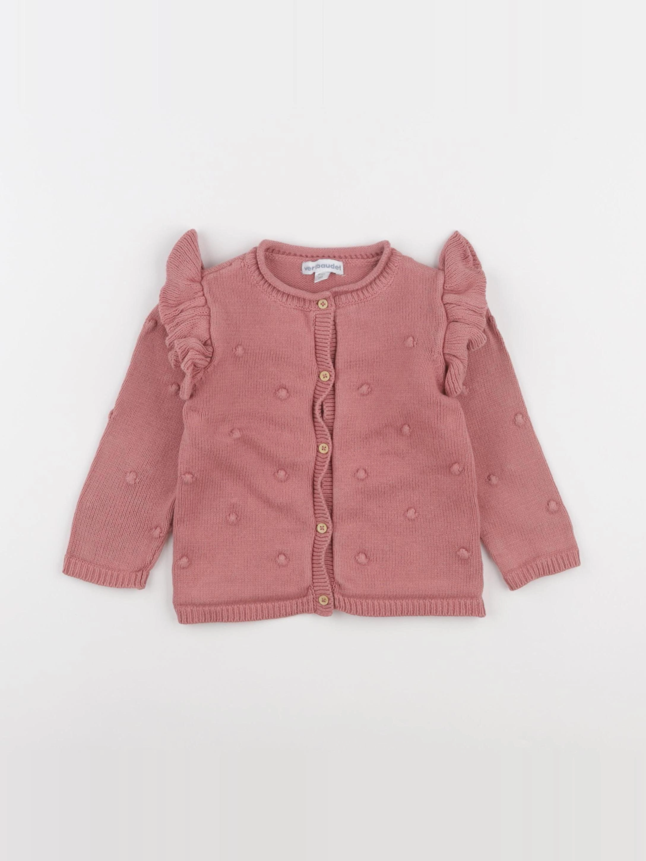 Vertbaudet - gilet rose - 18 mois