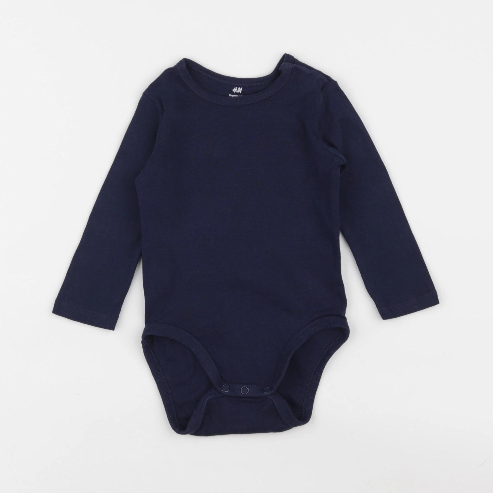 H&M - body bleu - 3/6 mois