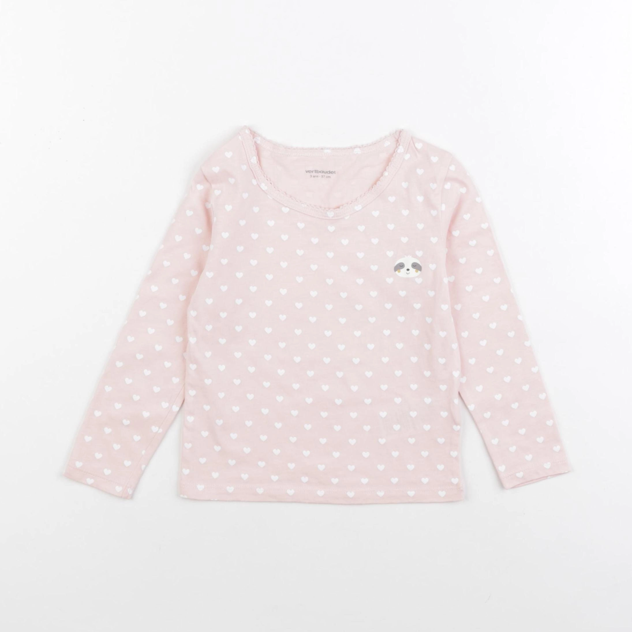 Vertbaudet - maillot de corps rose - 3 ans