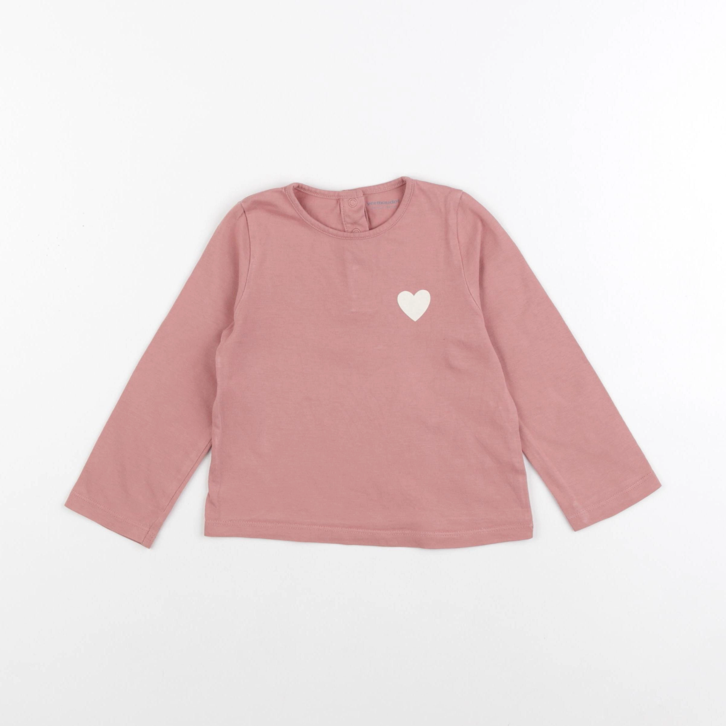 Vertbaudet - tee-shirt rose - 24 mois