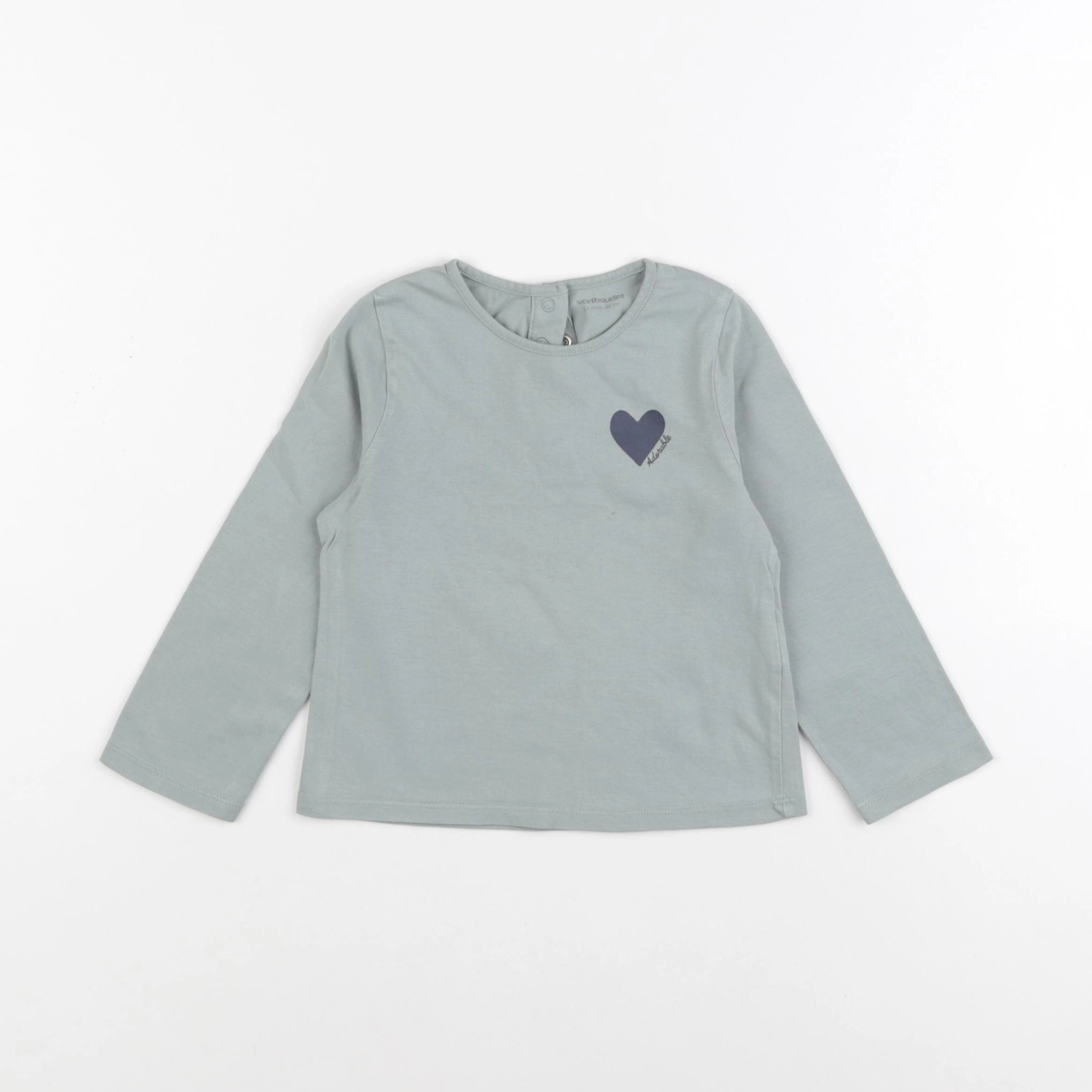 Vertbaudet - tee-shirt vert - 24 mois
