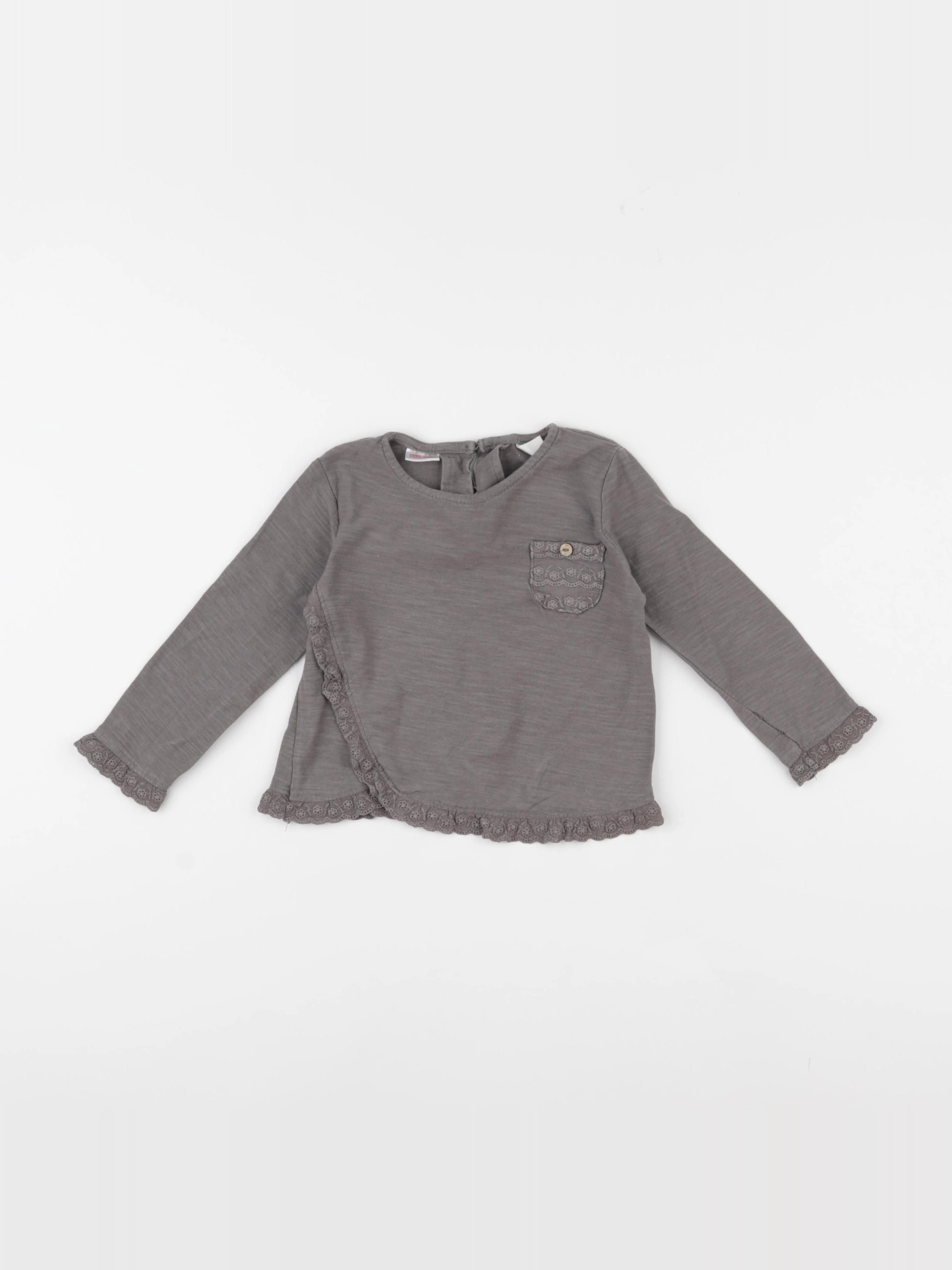 Zara - tee-shirt gris - 12/18 mois
