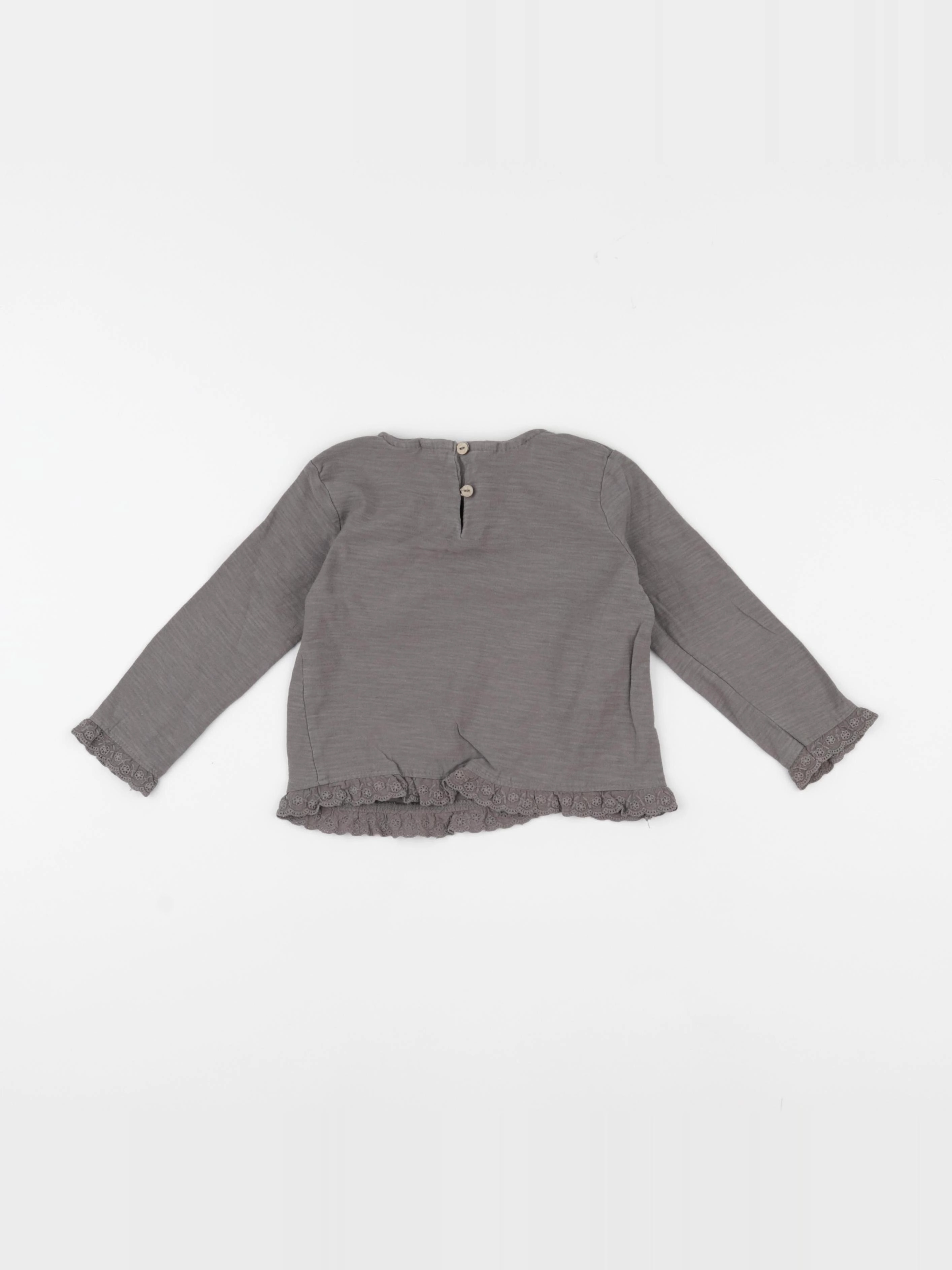 Zara - tee-shirt gris - 12/18 mois