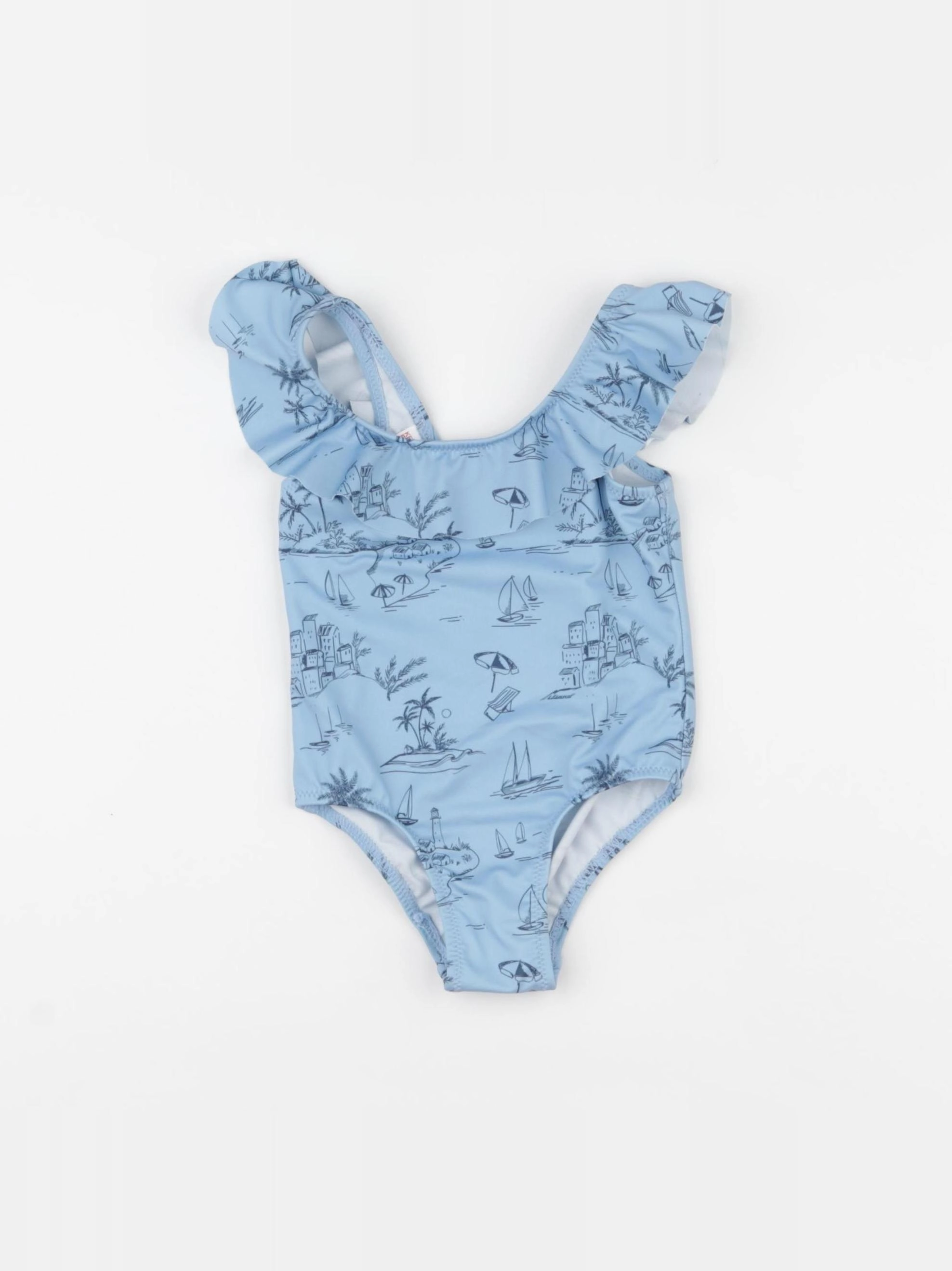 Zara - maillot de bain bleu - 6/12 mois