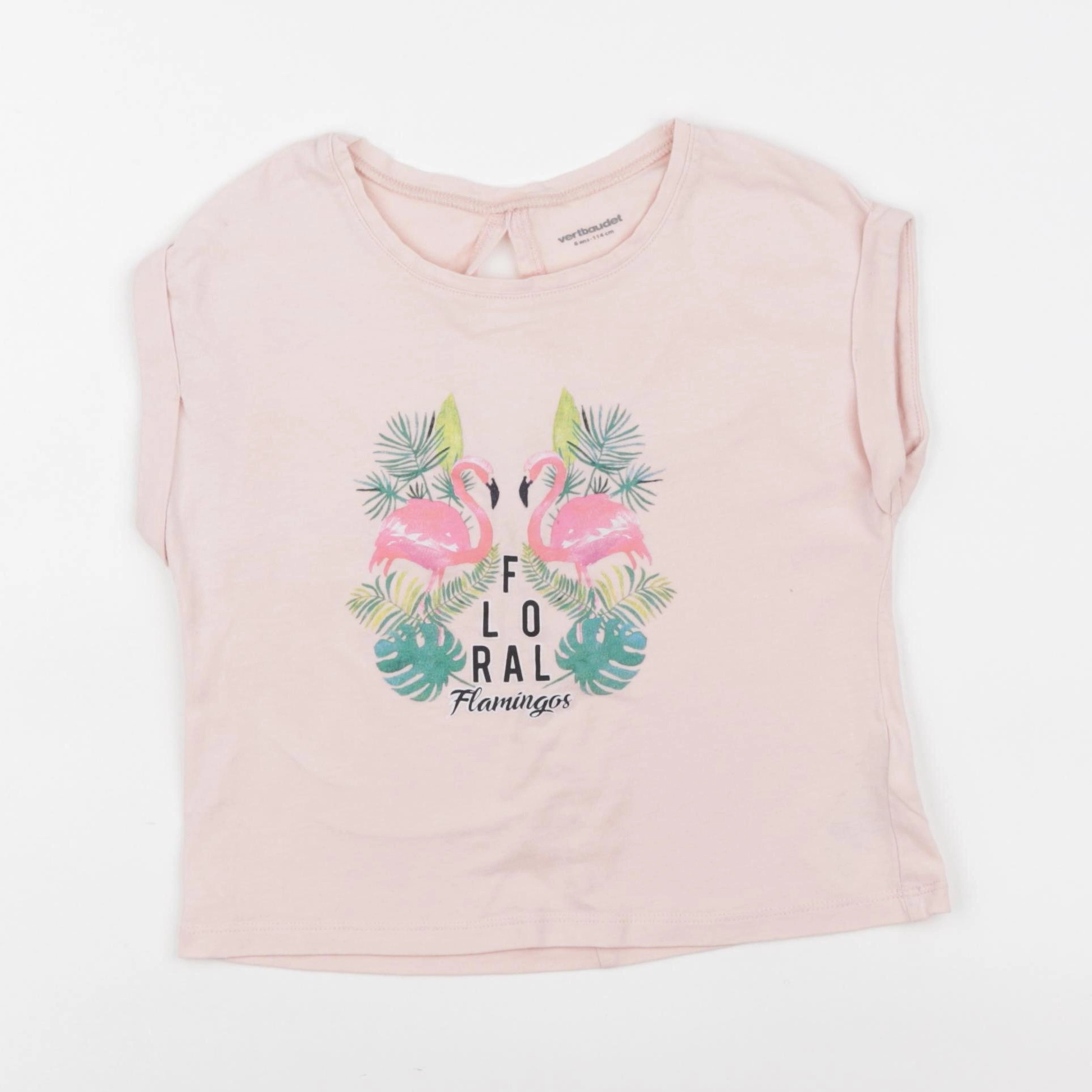 Vertbaudet - tee-shirt rose - 6 ans