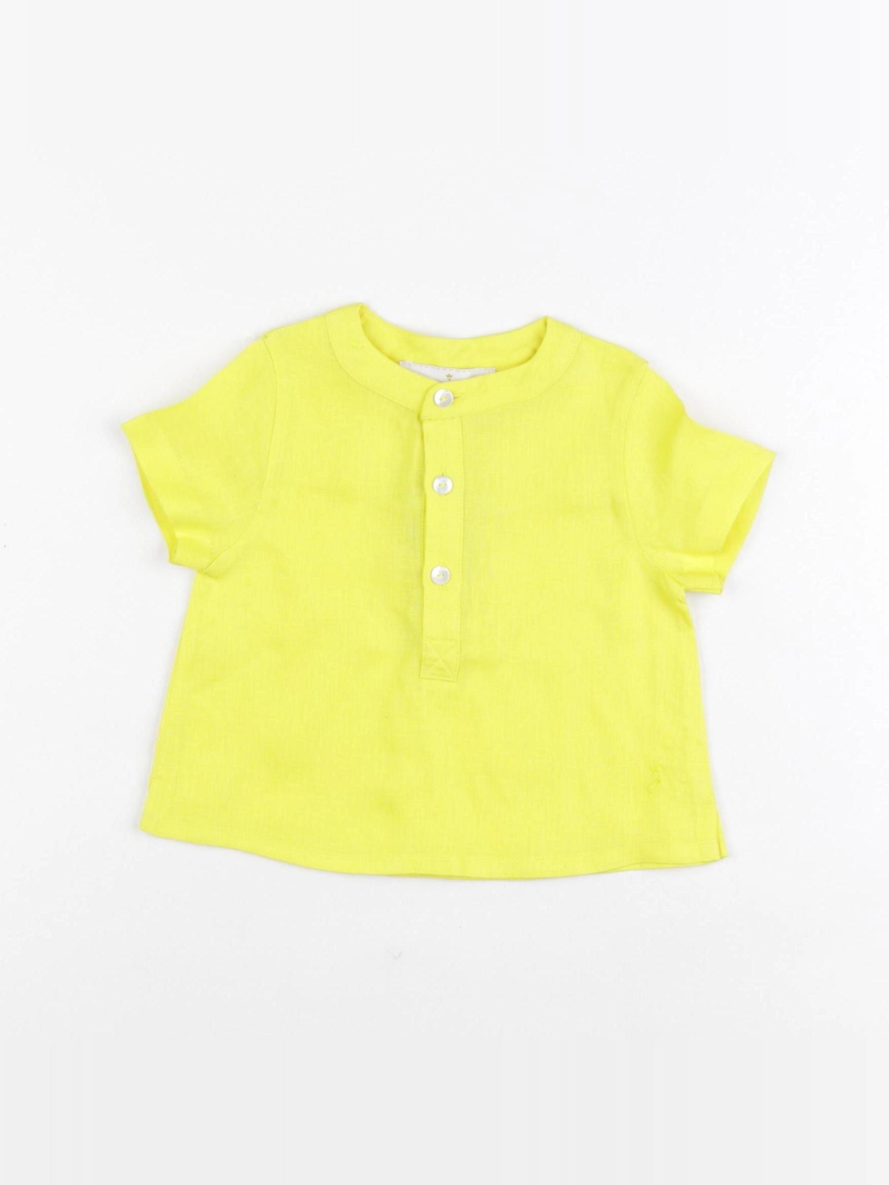 Jacadi - chemise jaune fluo - 12 mois