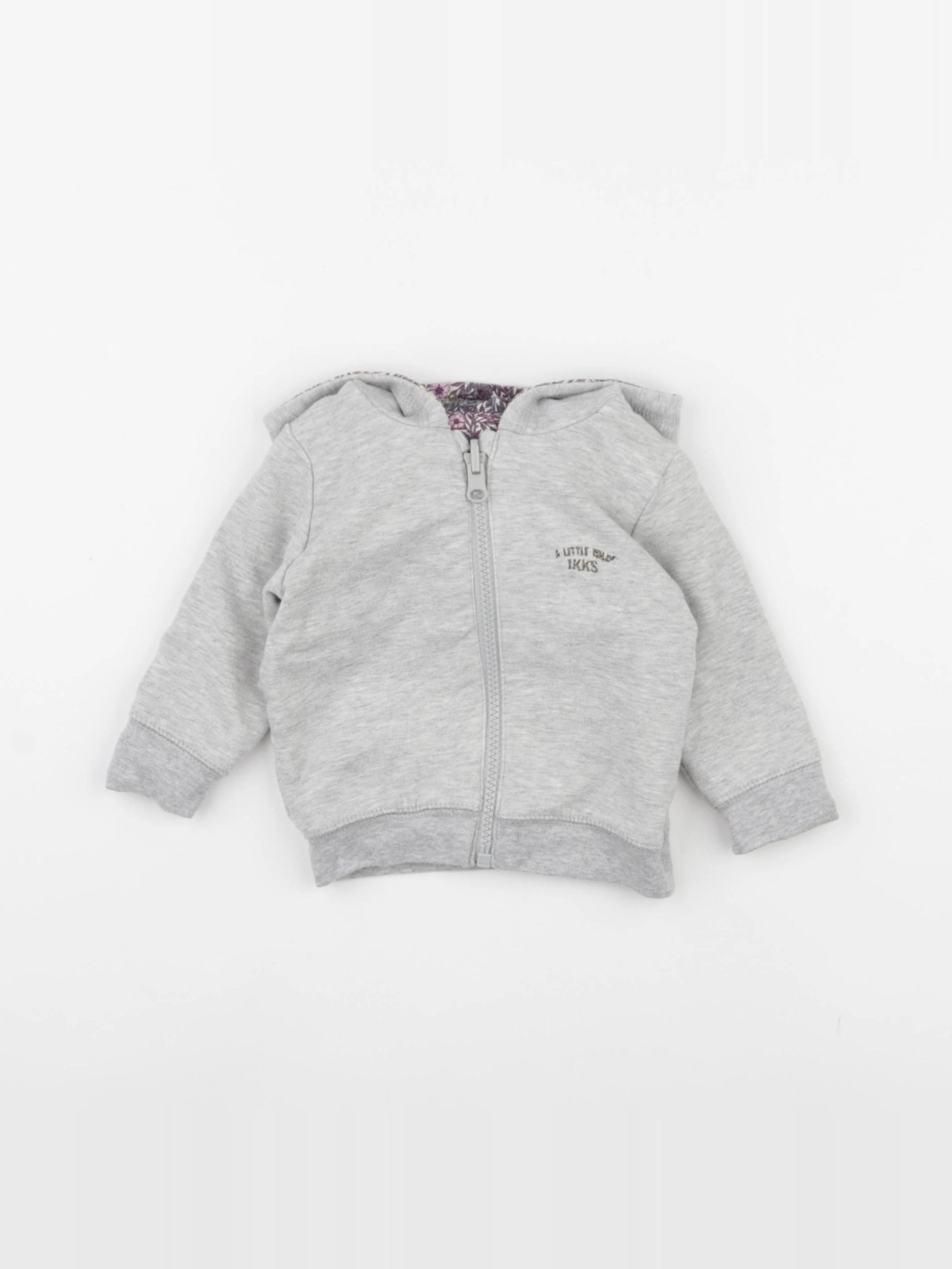 IKKS - sweat réversible rose - 12 mois