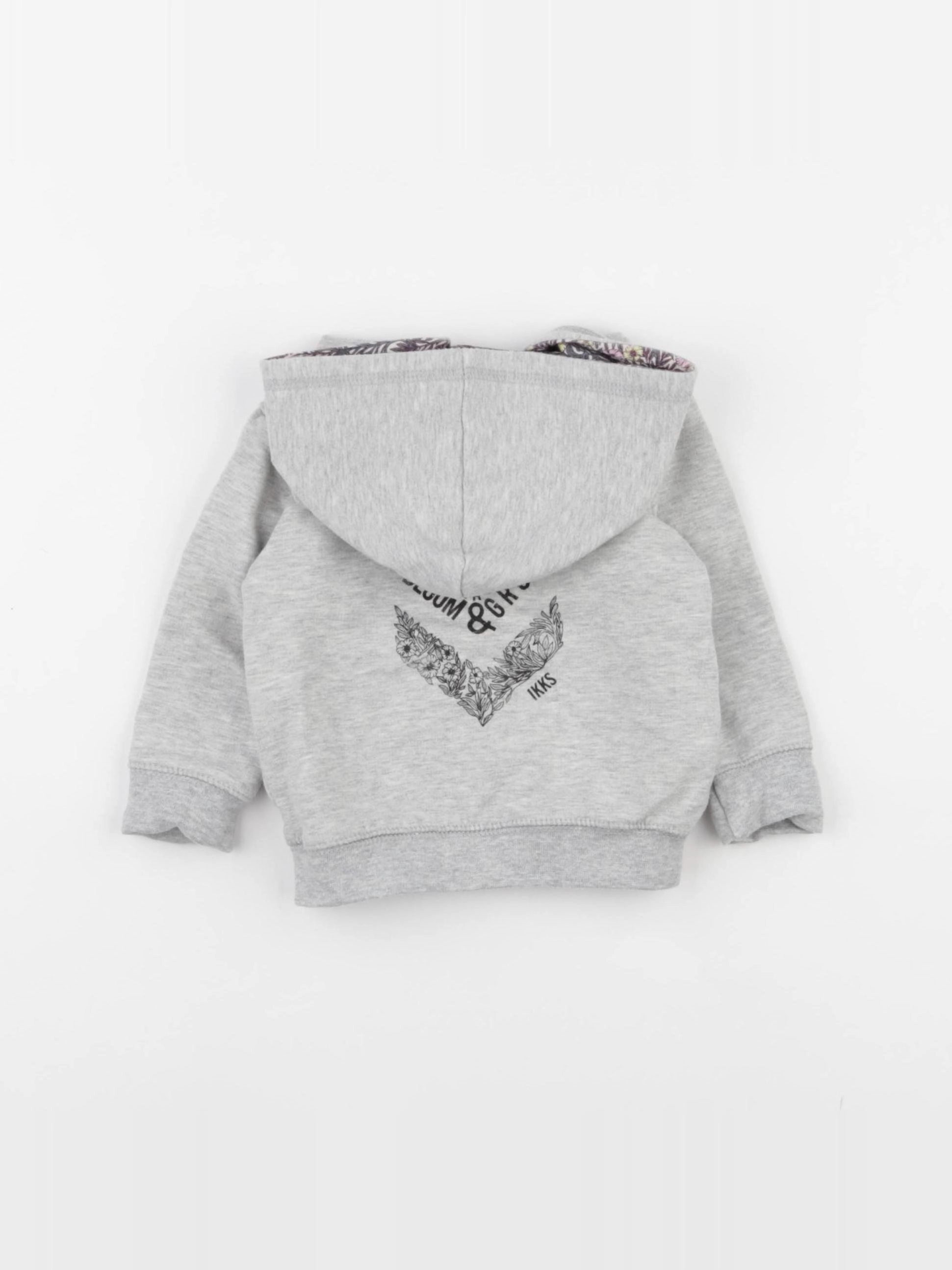 IKKS - sweat réversible rose - 12 mois