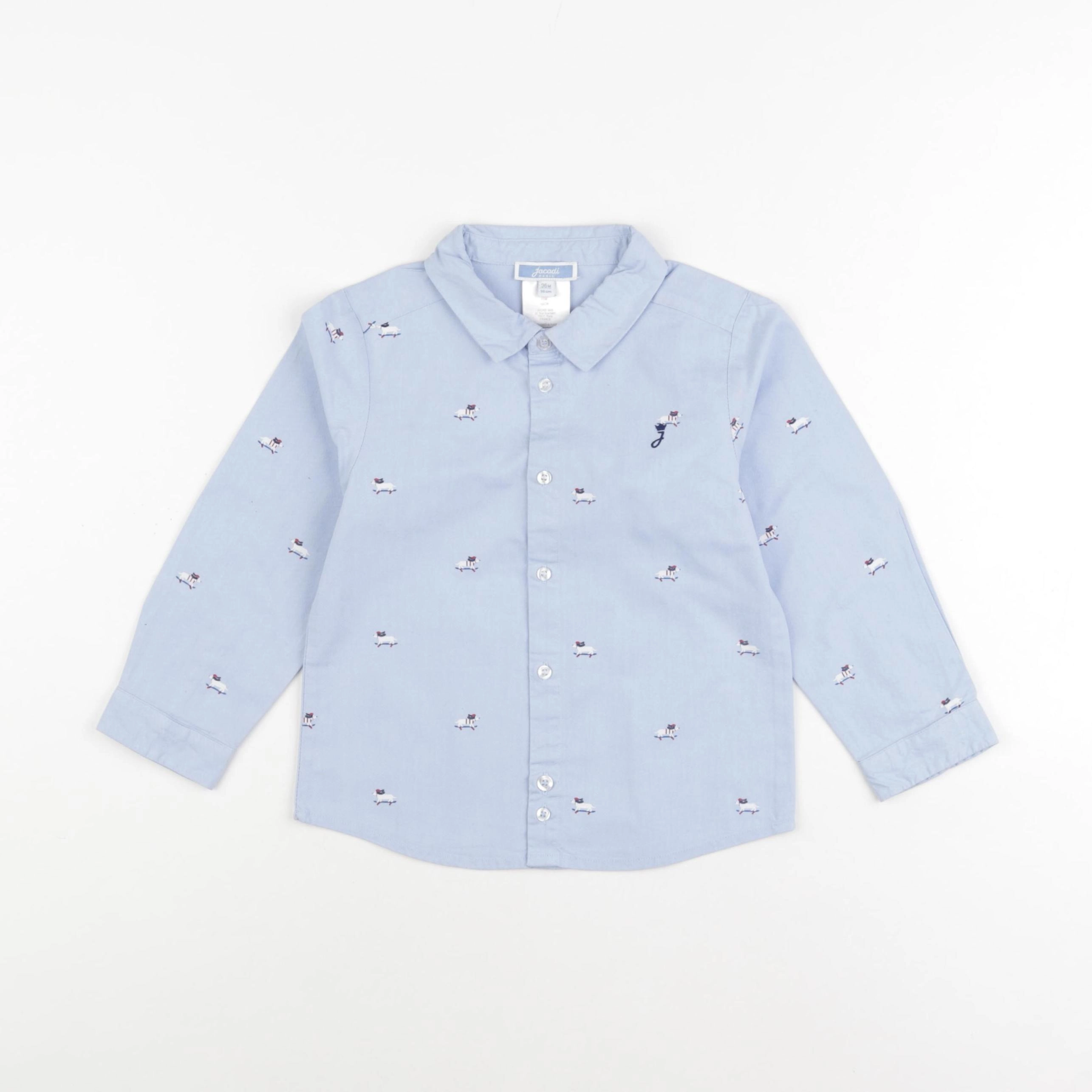 Jacadi - chemise bleu - 36 mois