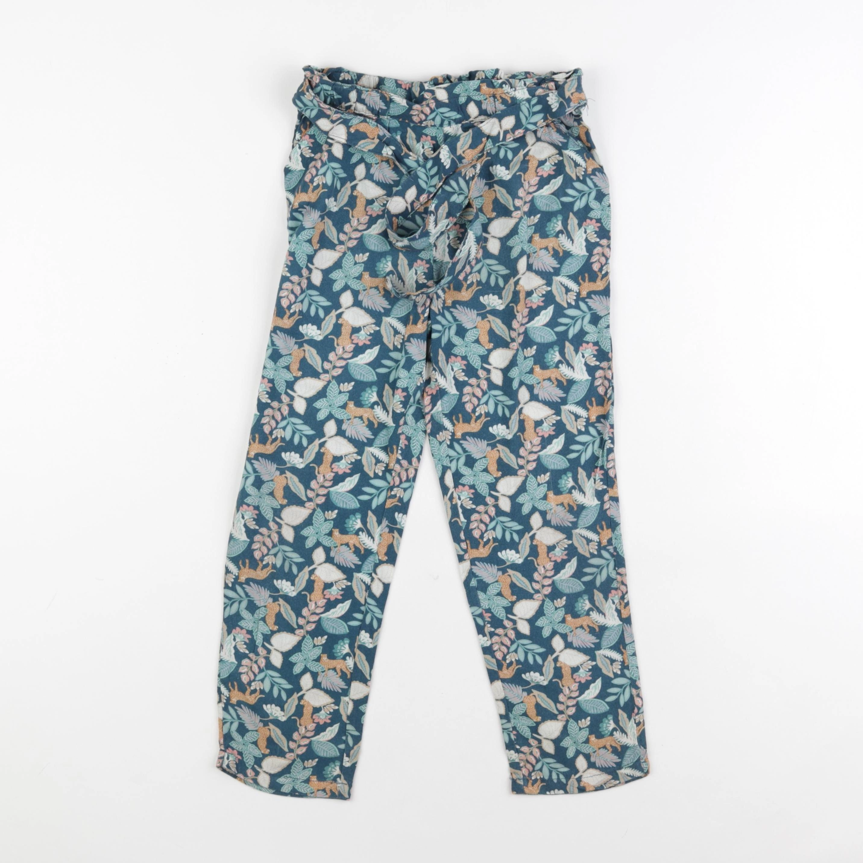 Vertbaudet - pantalon vert - 7 ans