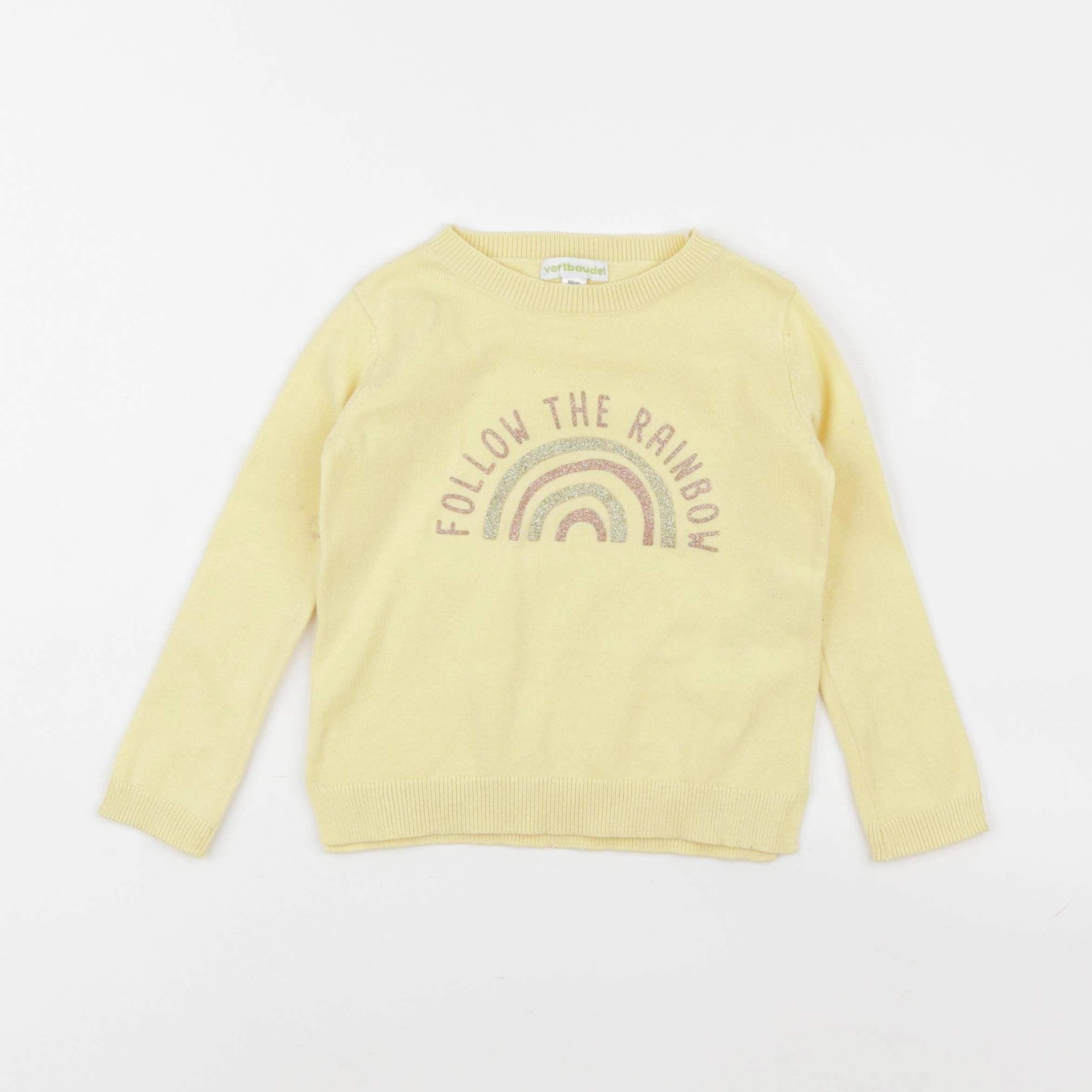 Vertbaudet - pull jaune - 2 ans