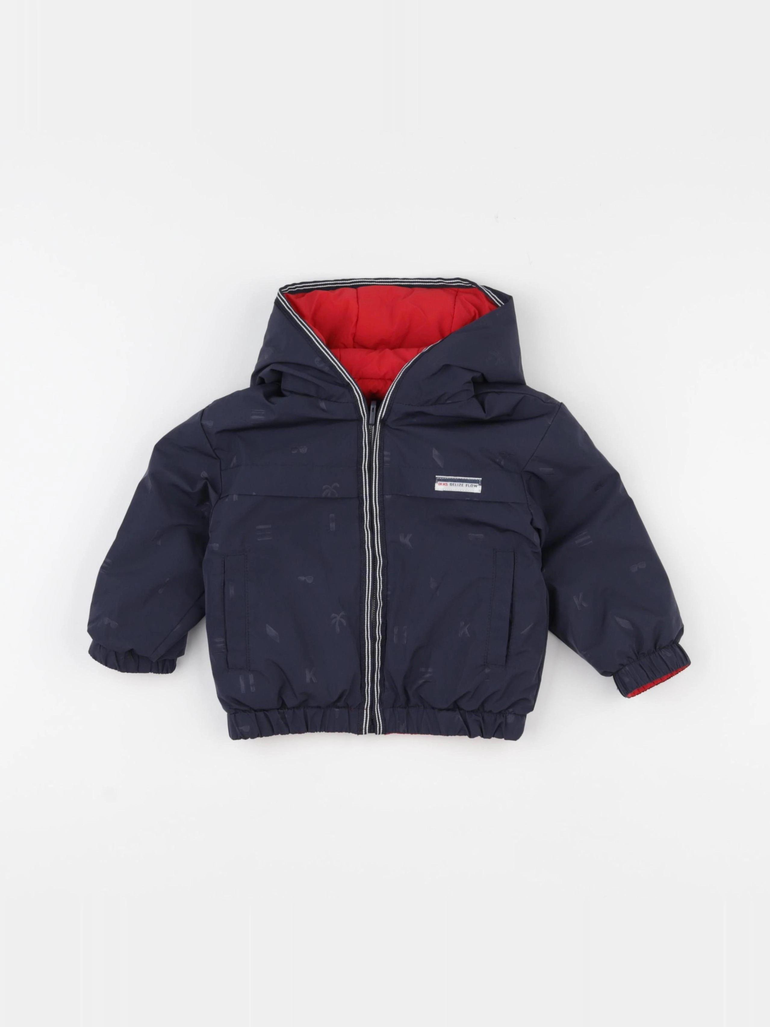 IKKS - veste réversible bleu - 12 mois