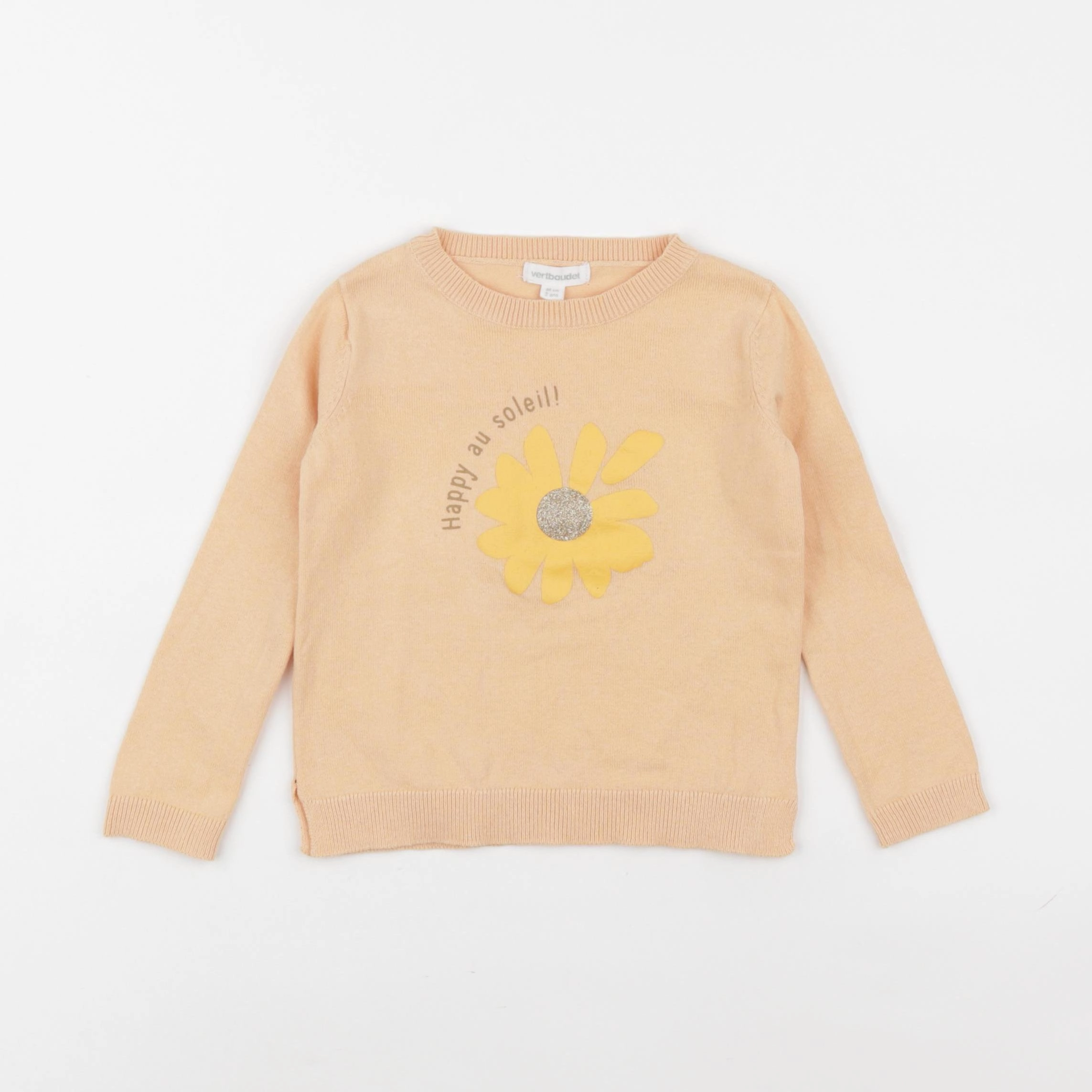 Vertbaudet - pull orange - 2 ans