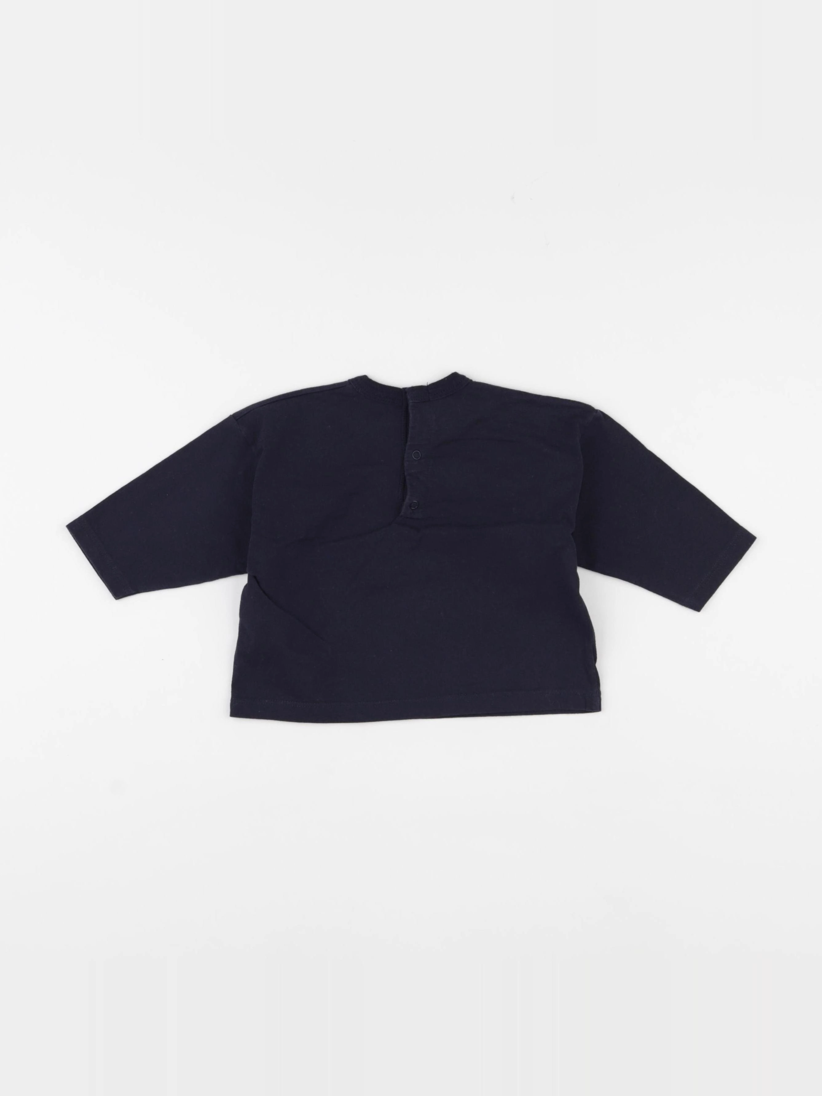 Petit Bateau - tee-shirt bleu - 6 mois