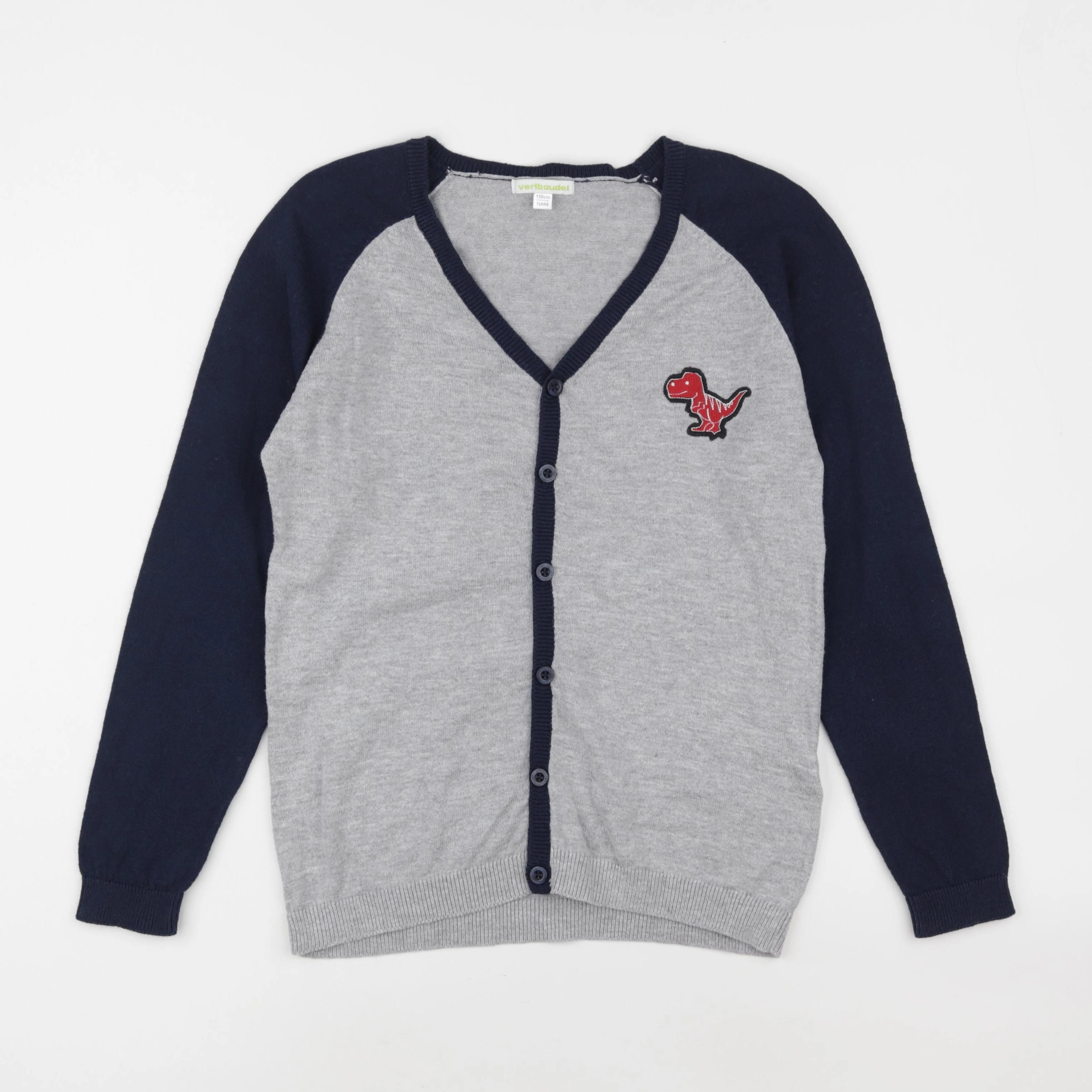Vertbaudet - gilet gris - 12 ans