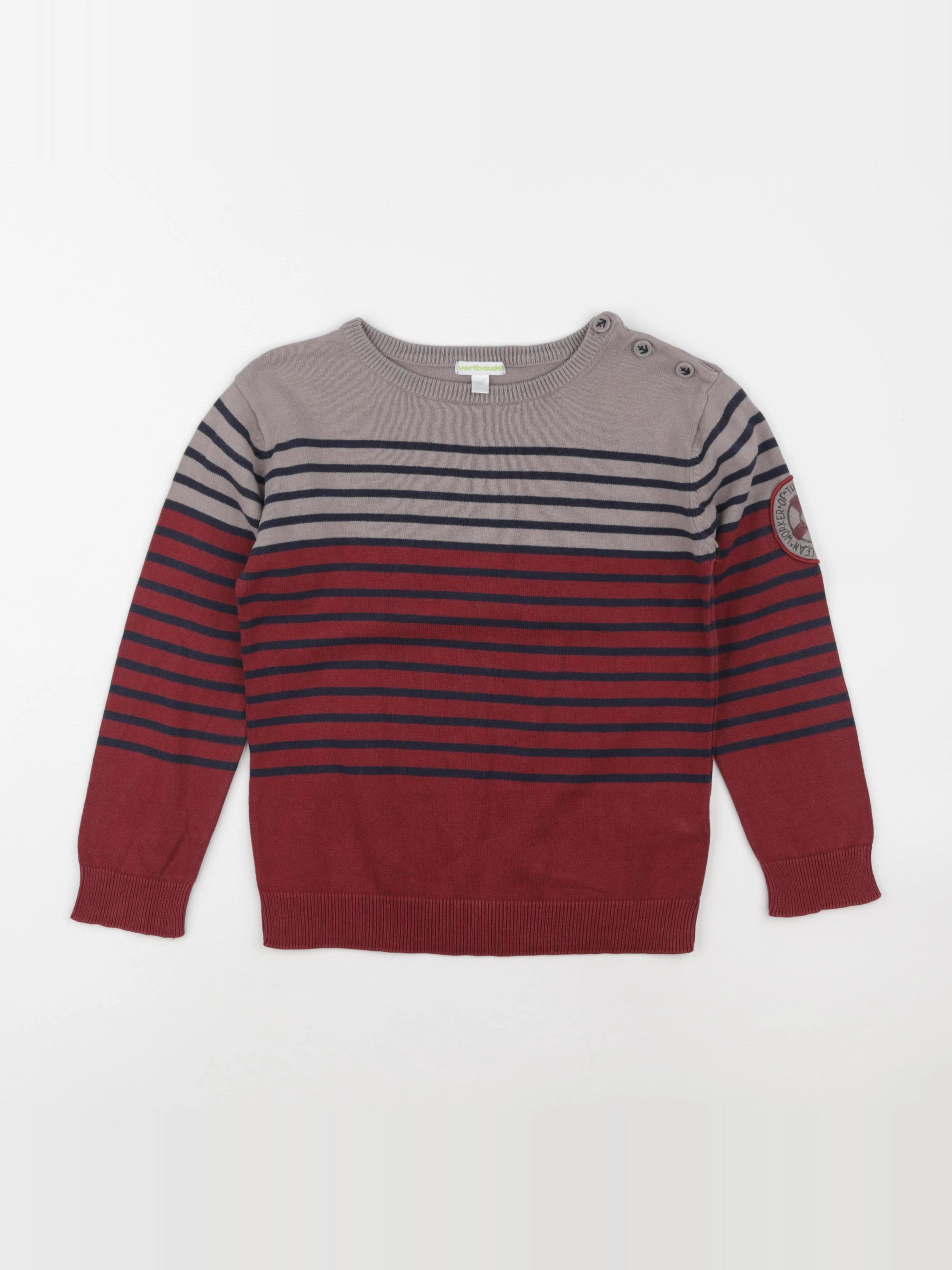 Vertbaudet - pull multicolore - 8 ans
