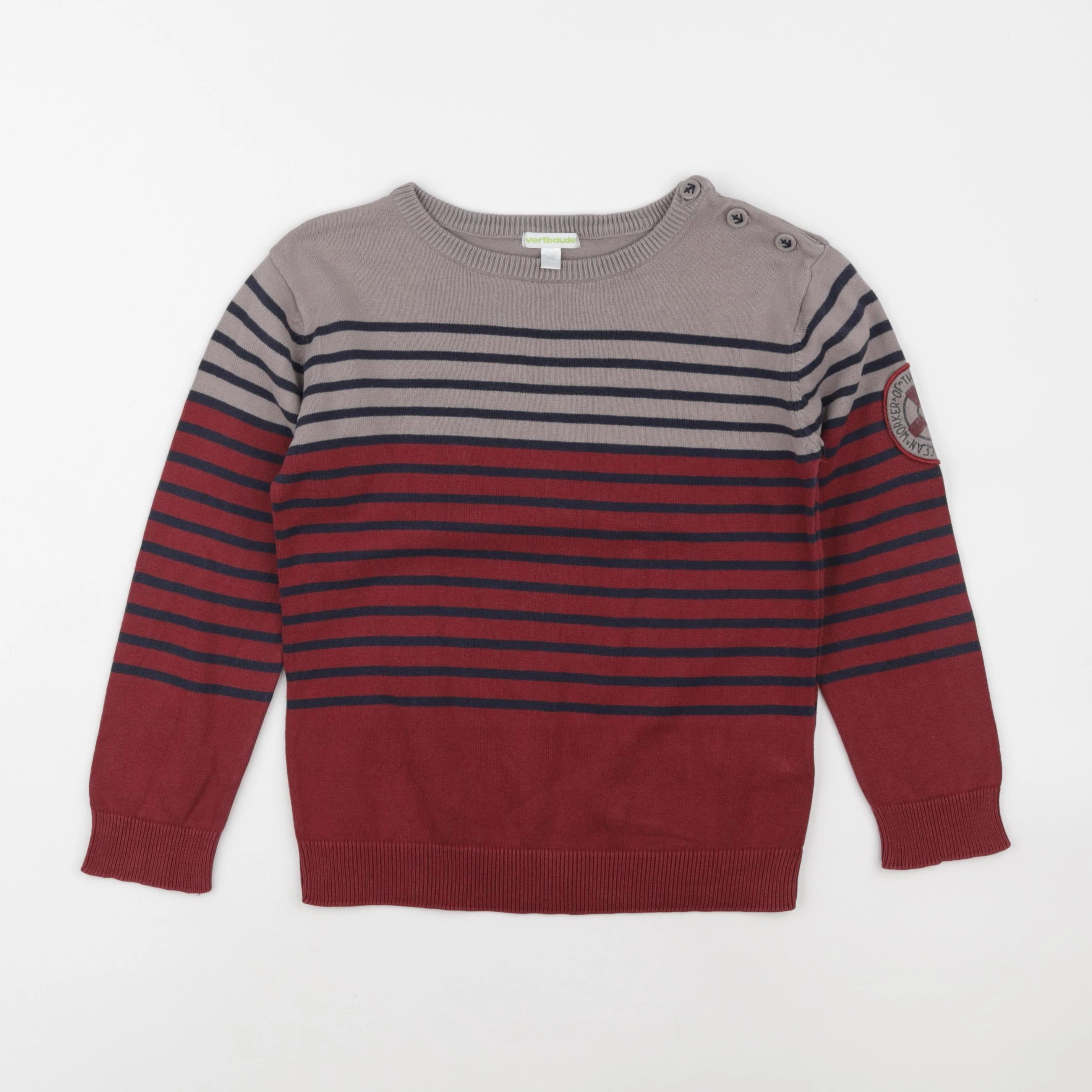 Vertbaudet - pull multicolore - 8 ans