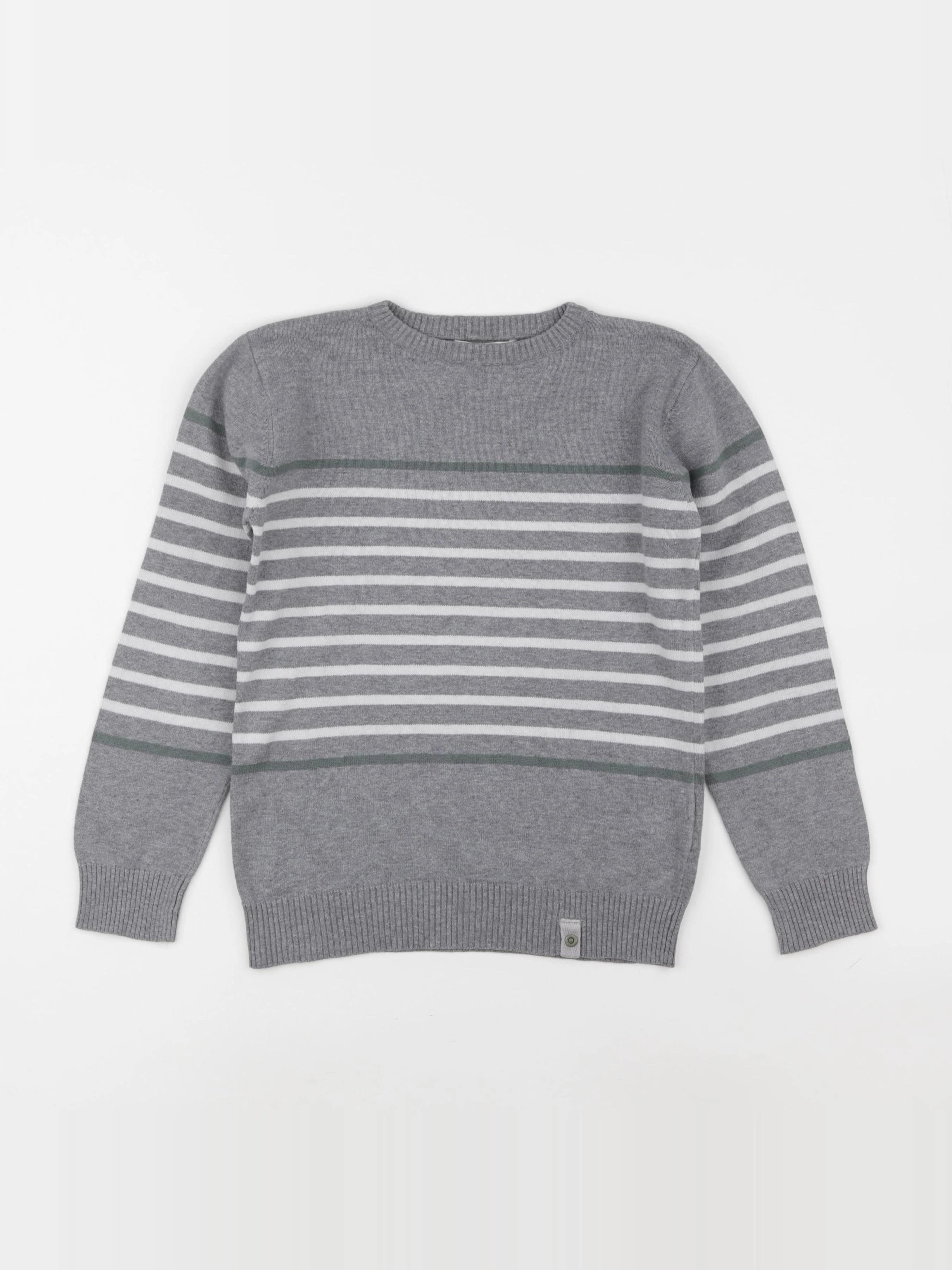 Vertbaudet - pull gris - 8 ans