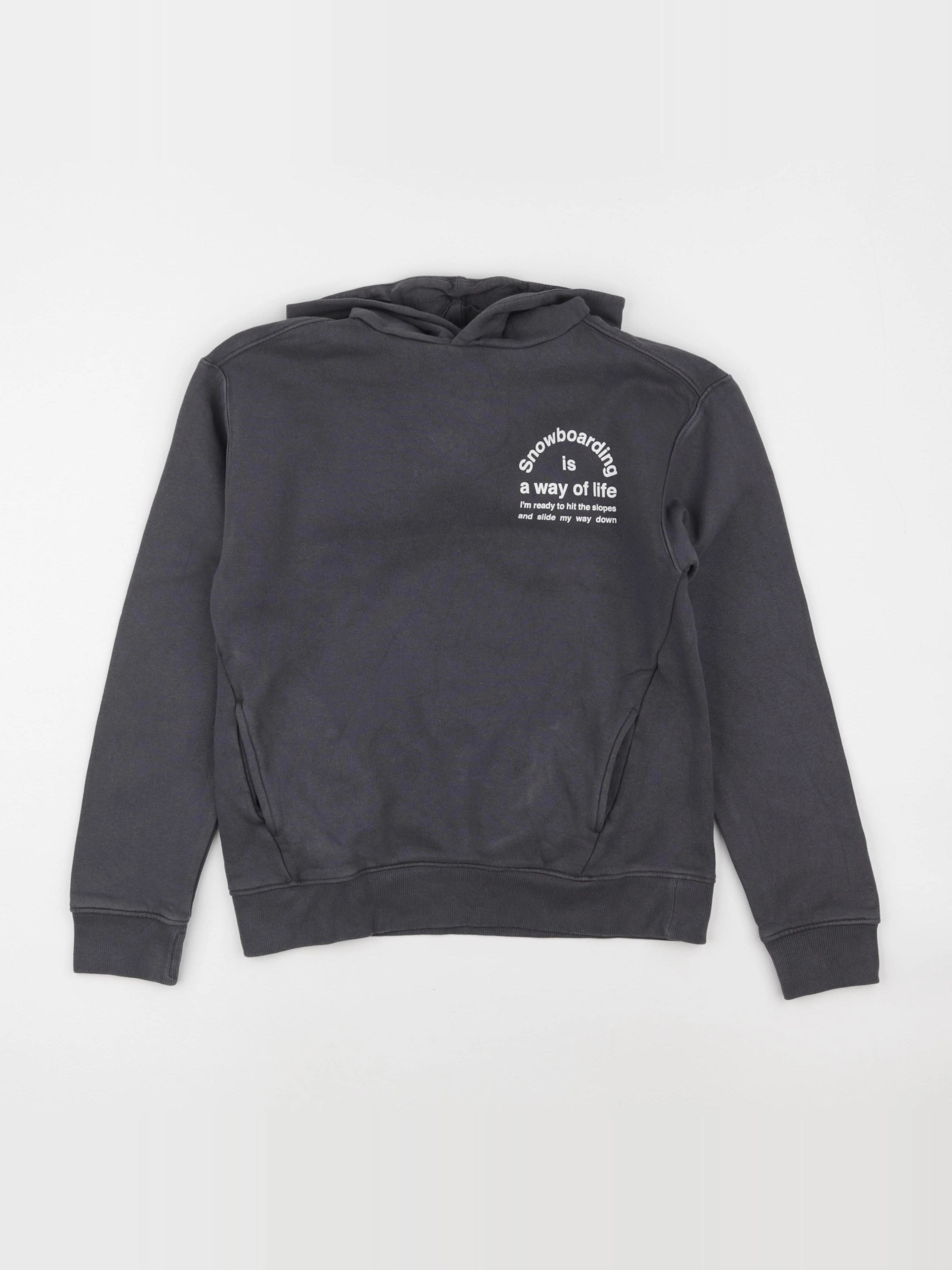 Mango - sweat imprimé au dos gris - 11/12 ans