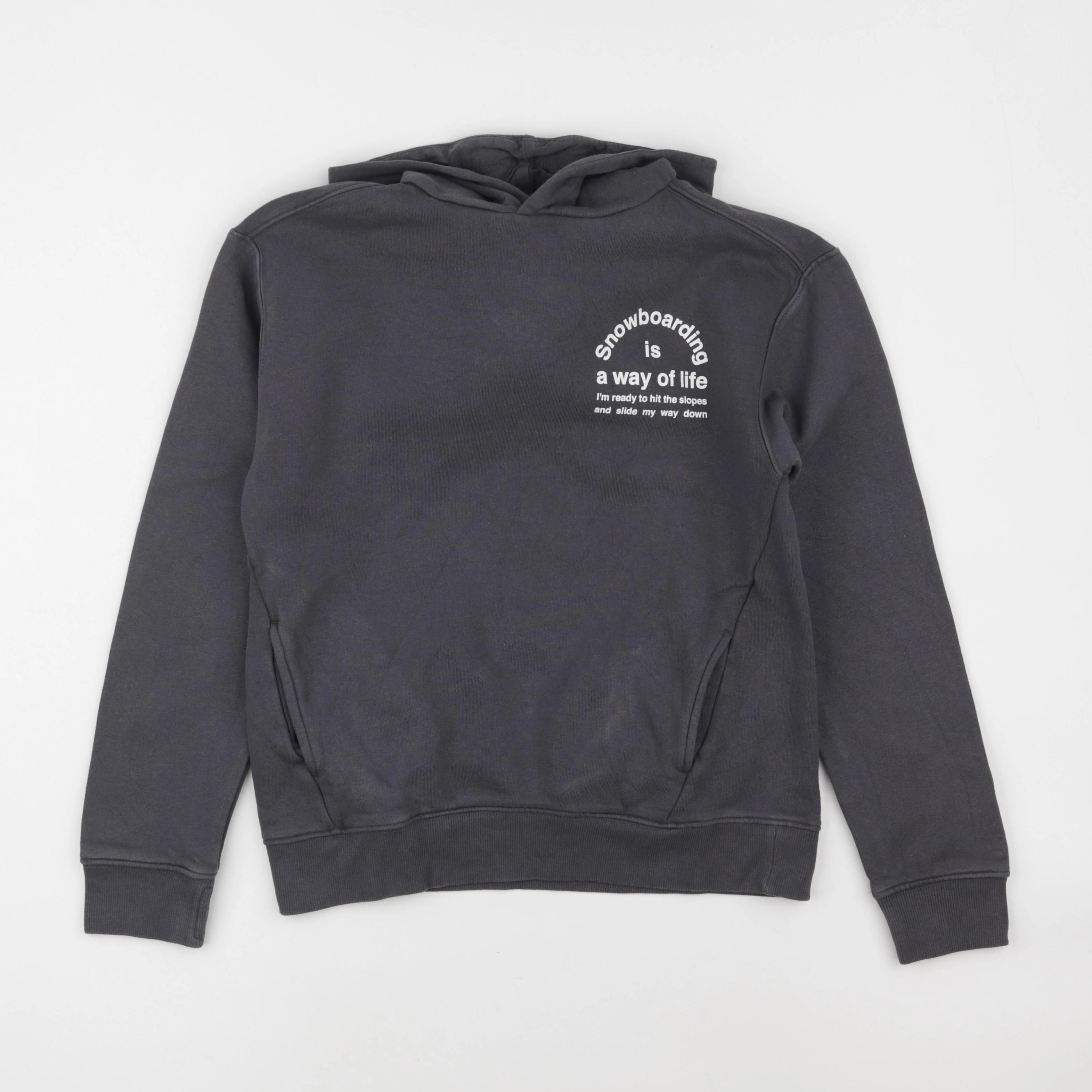 Mango - sweat imprimé au dos gris - 11/12 ans