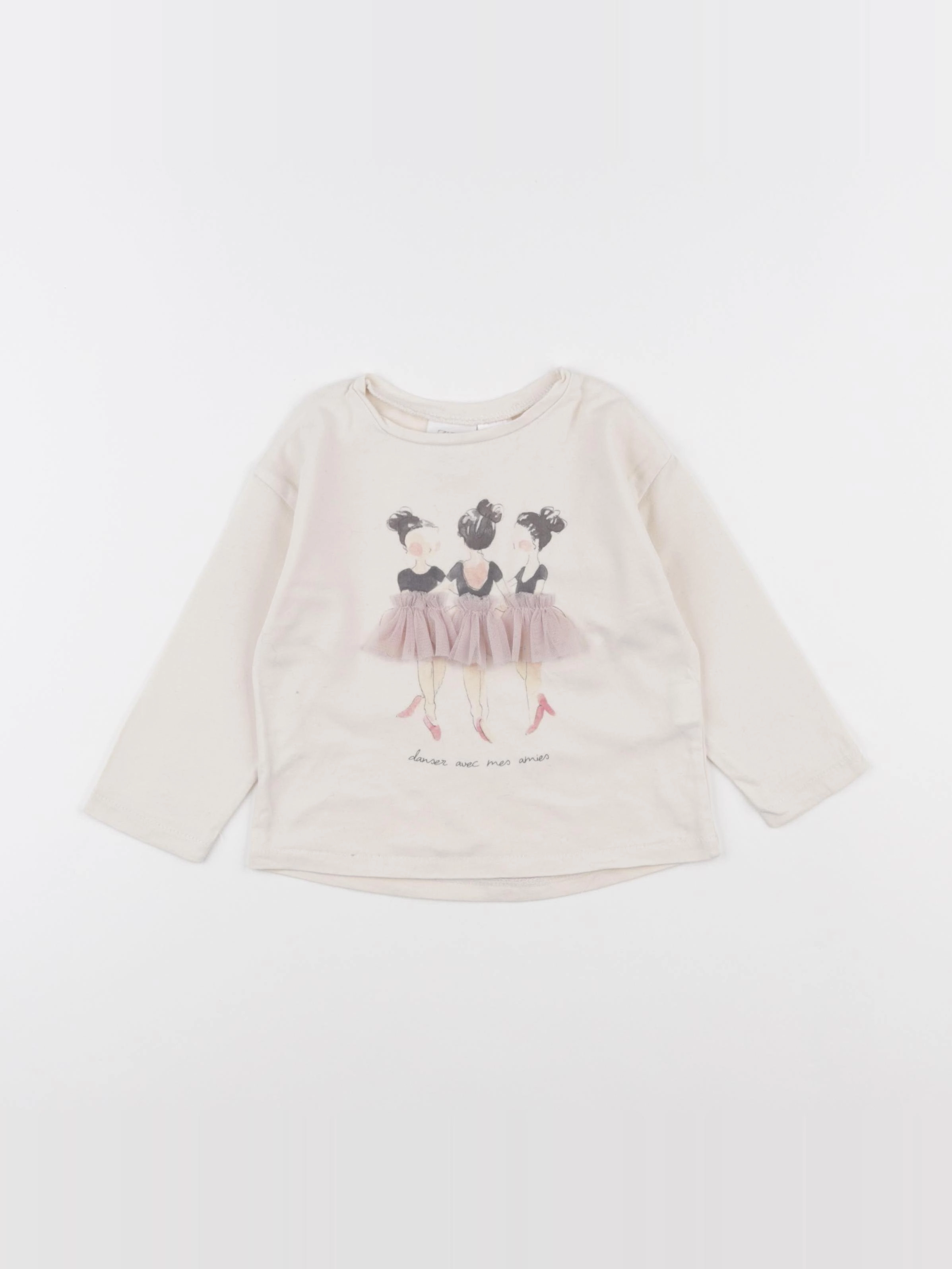 Zara - tee-shirt beige - 9/12 mois