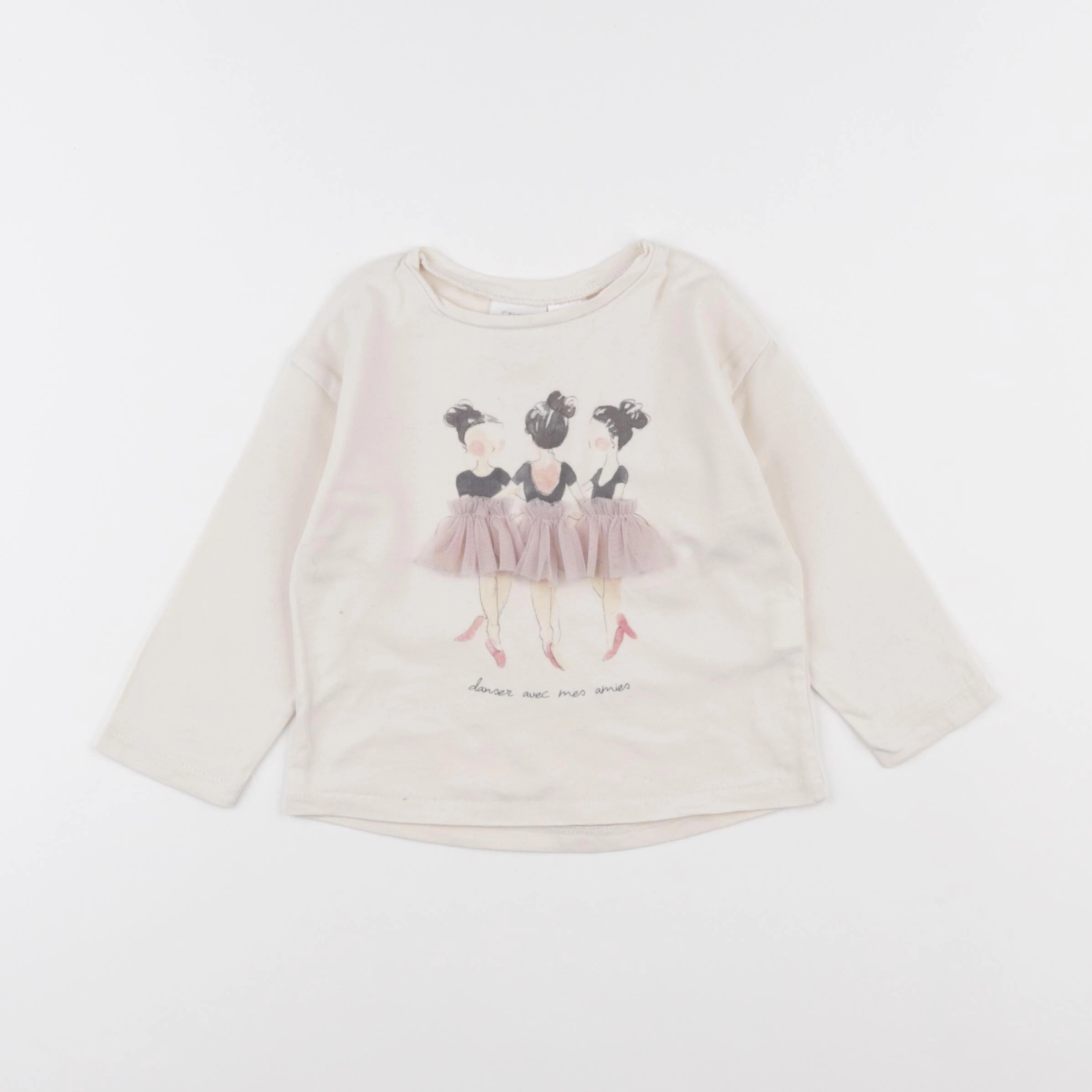 Zara - tee-shirt beige - 9/12 mois