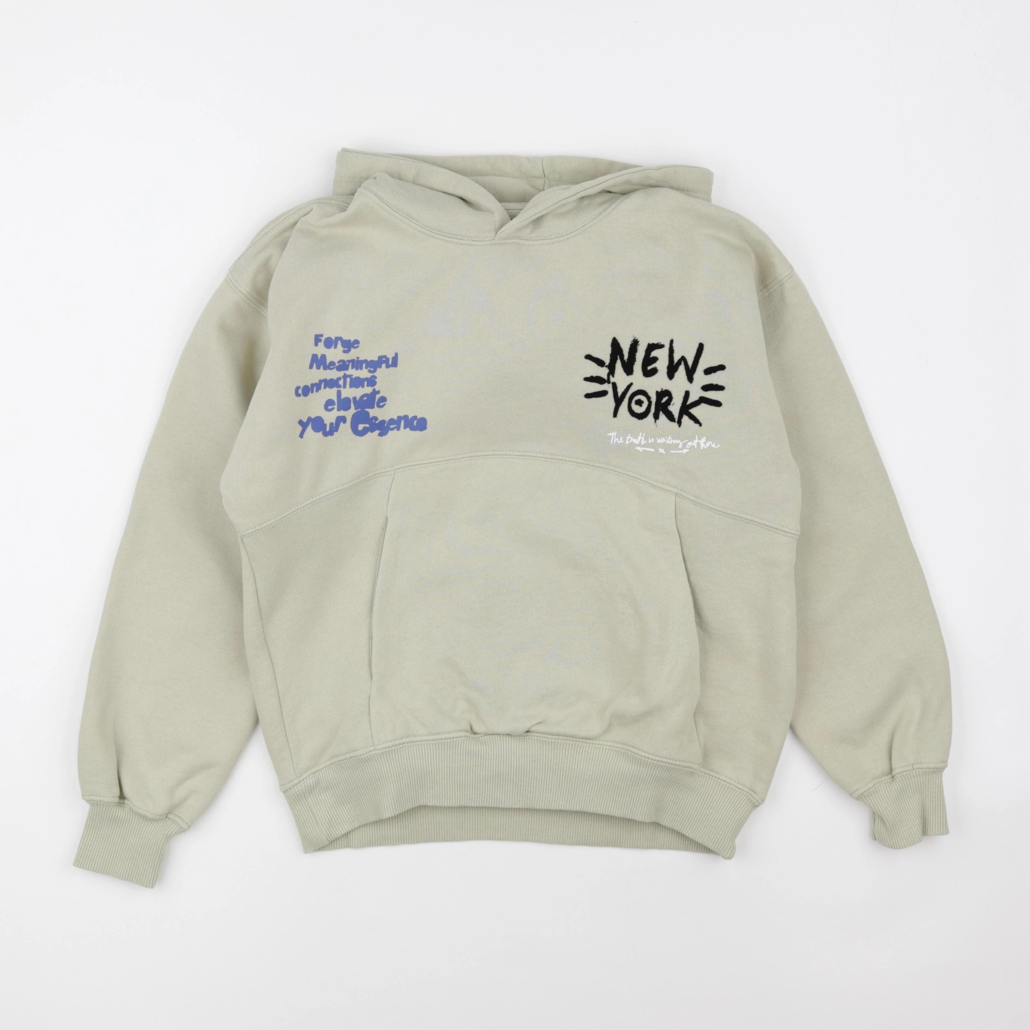 Zara - sweat imprimé au dos marron - 11/12 ans
