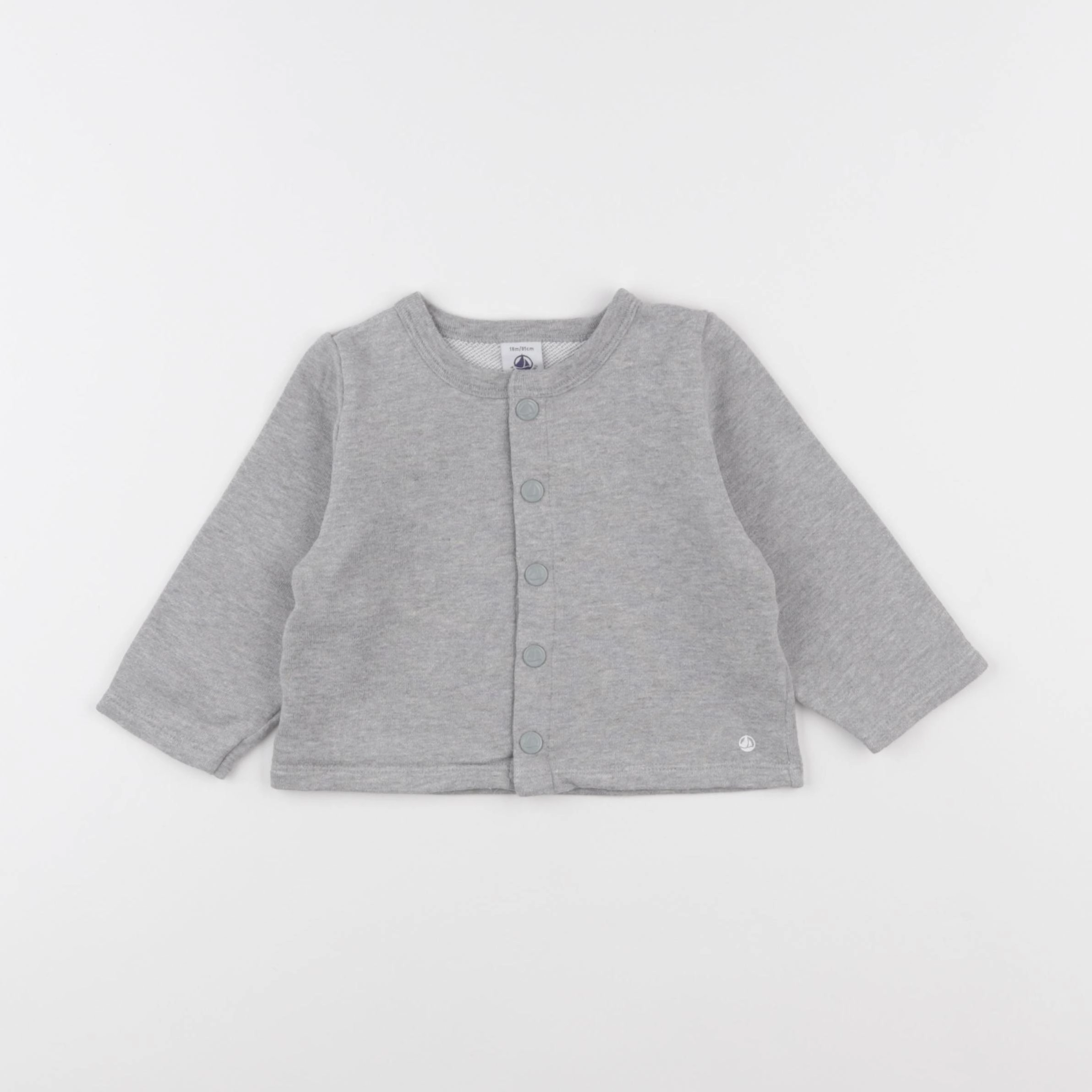 Petit Bateau - gilet gris - 18 mois