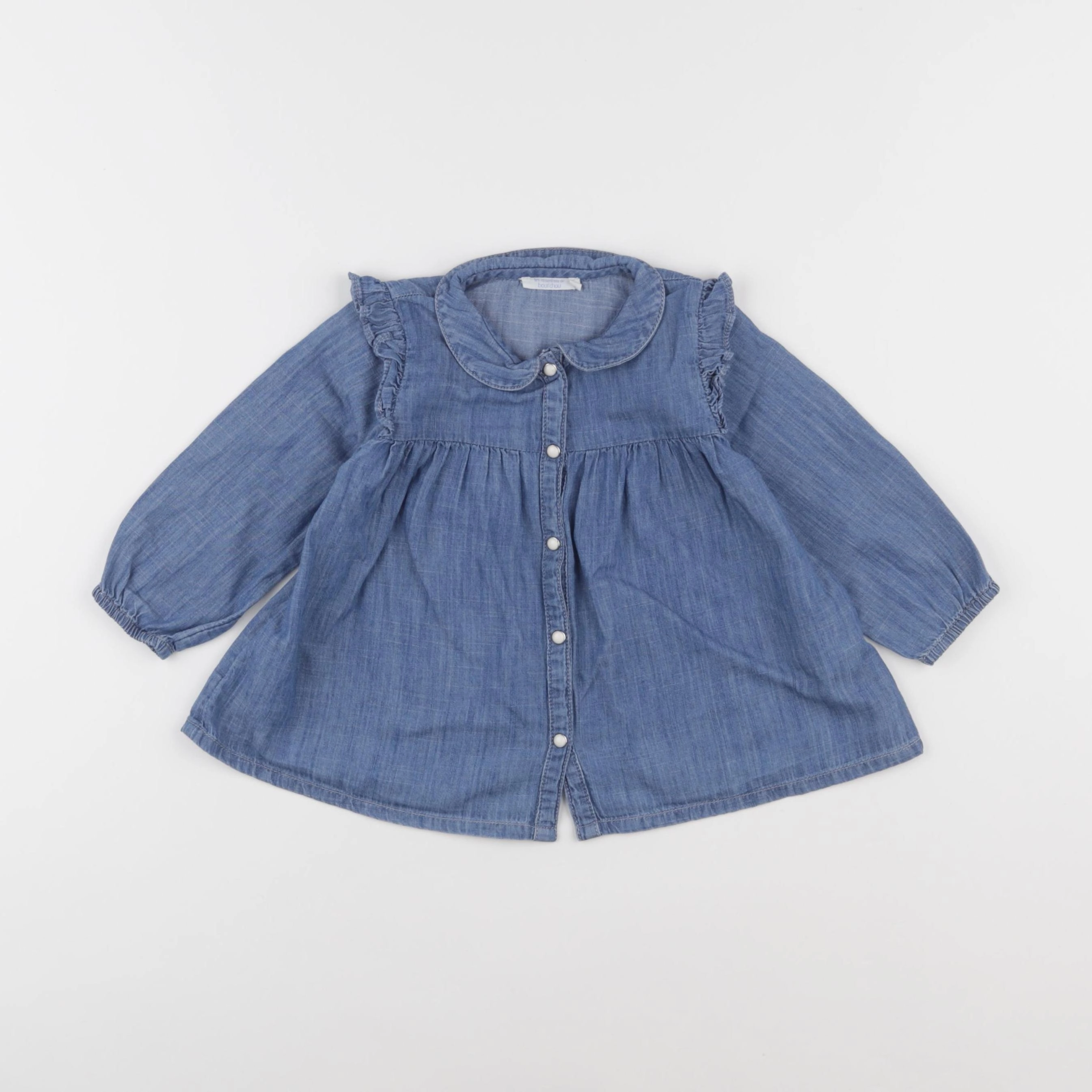 Boutchou - blouse bleu - 18 mois