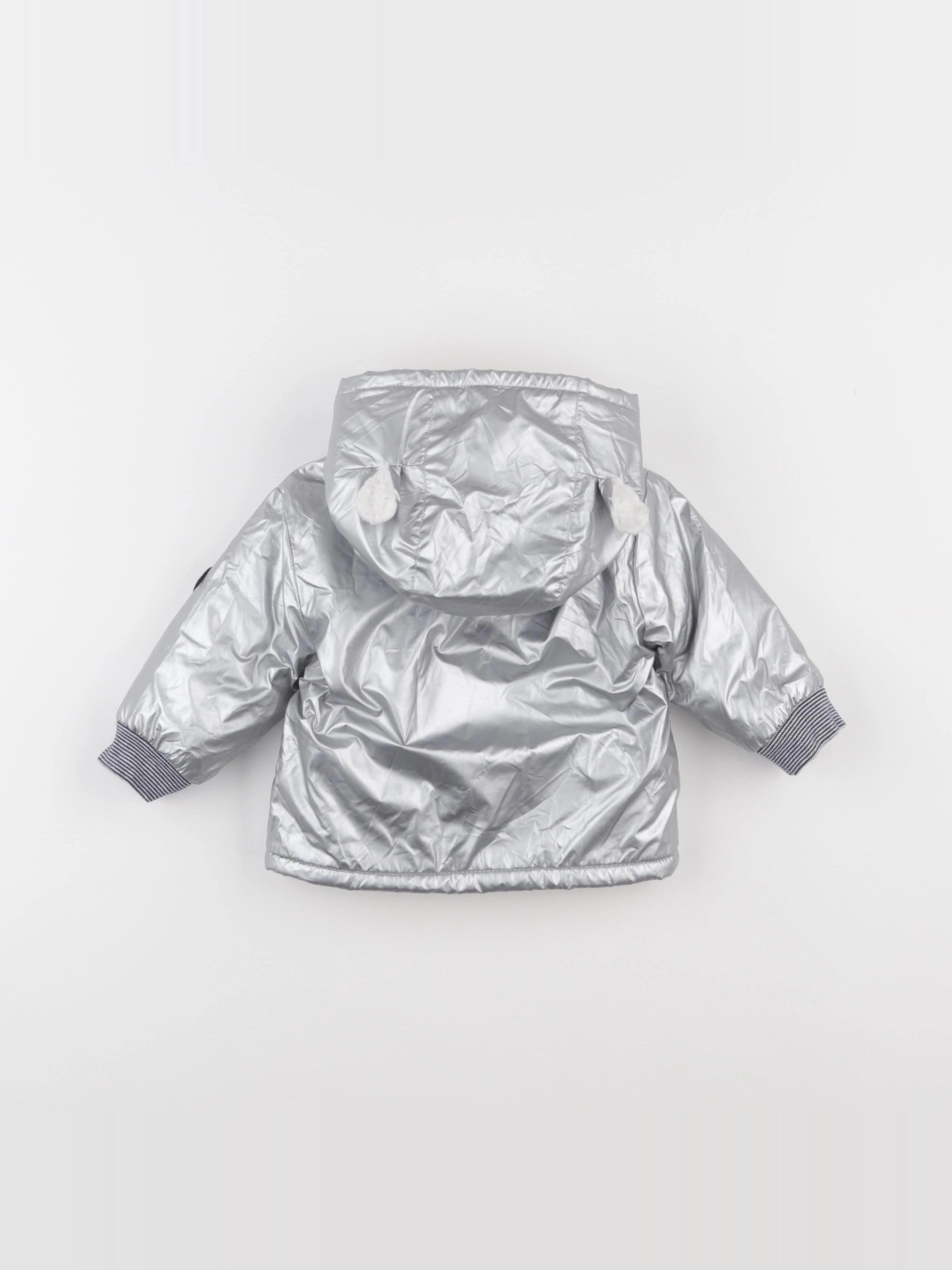 Petit Bateau - imperméable argent - 6 mois