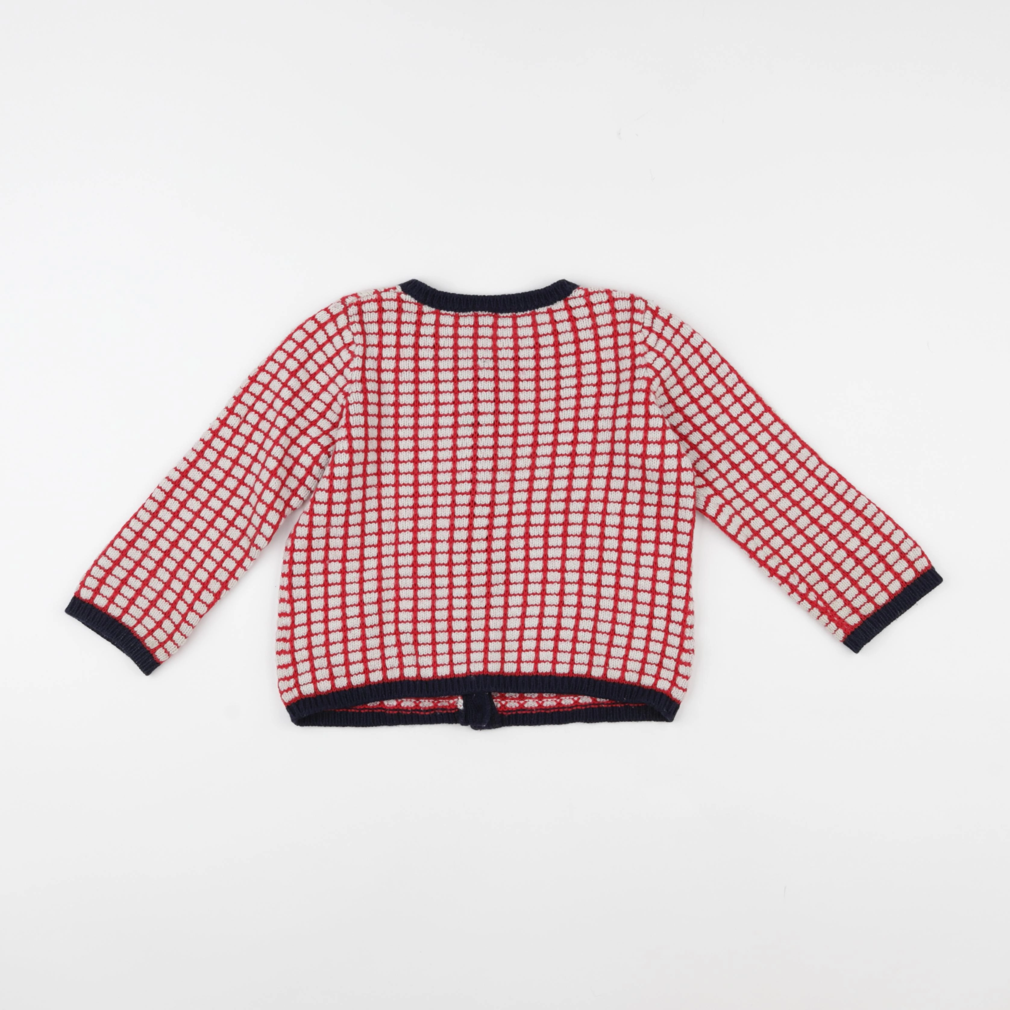 Petit Bateau - gilet rouge - 36 mois