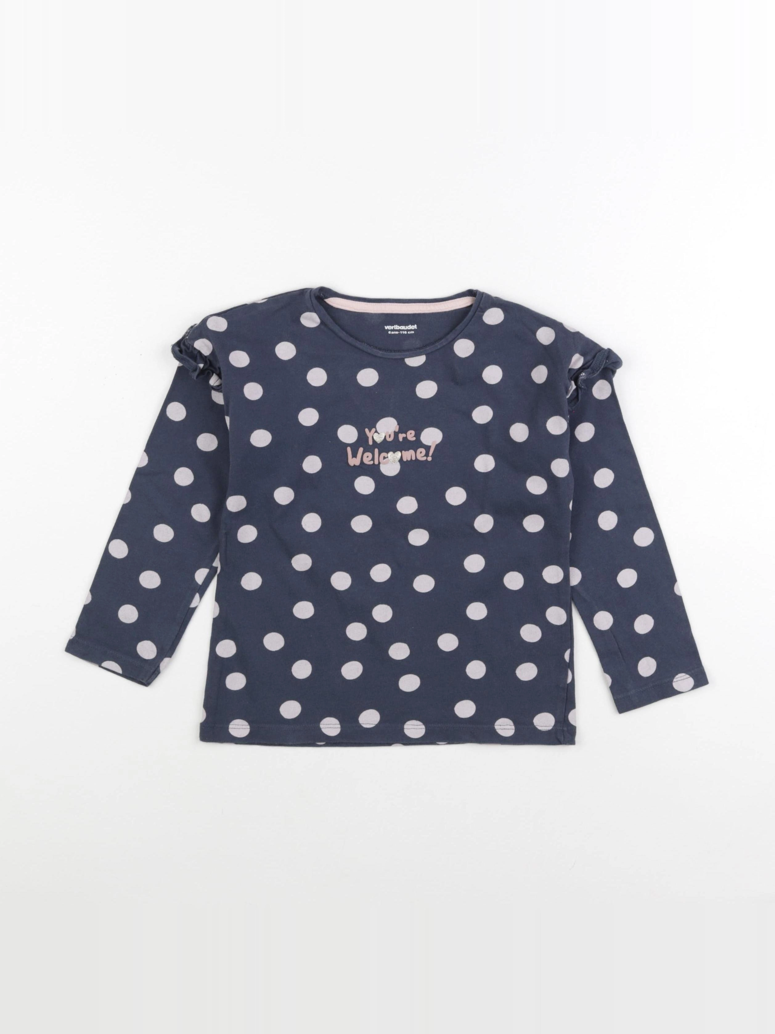 Vertbaudet - tee-shirt bleu - 6 ans