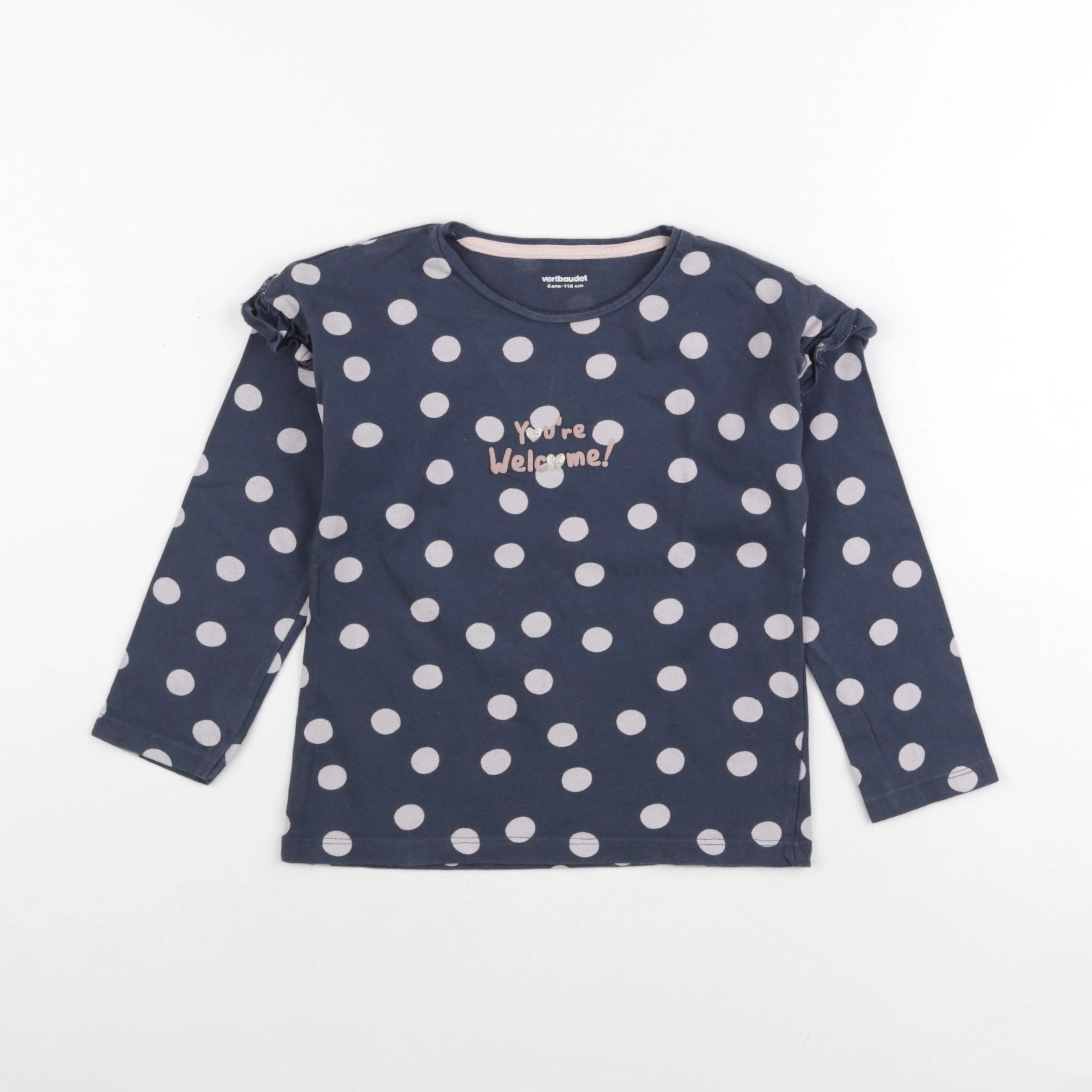 Vertbaudet - tee-shirt bleu - 6 ans
