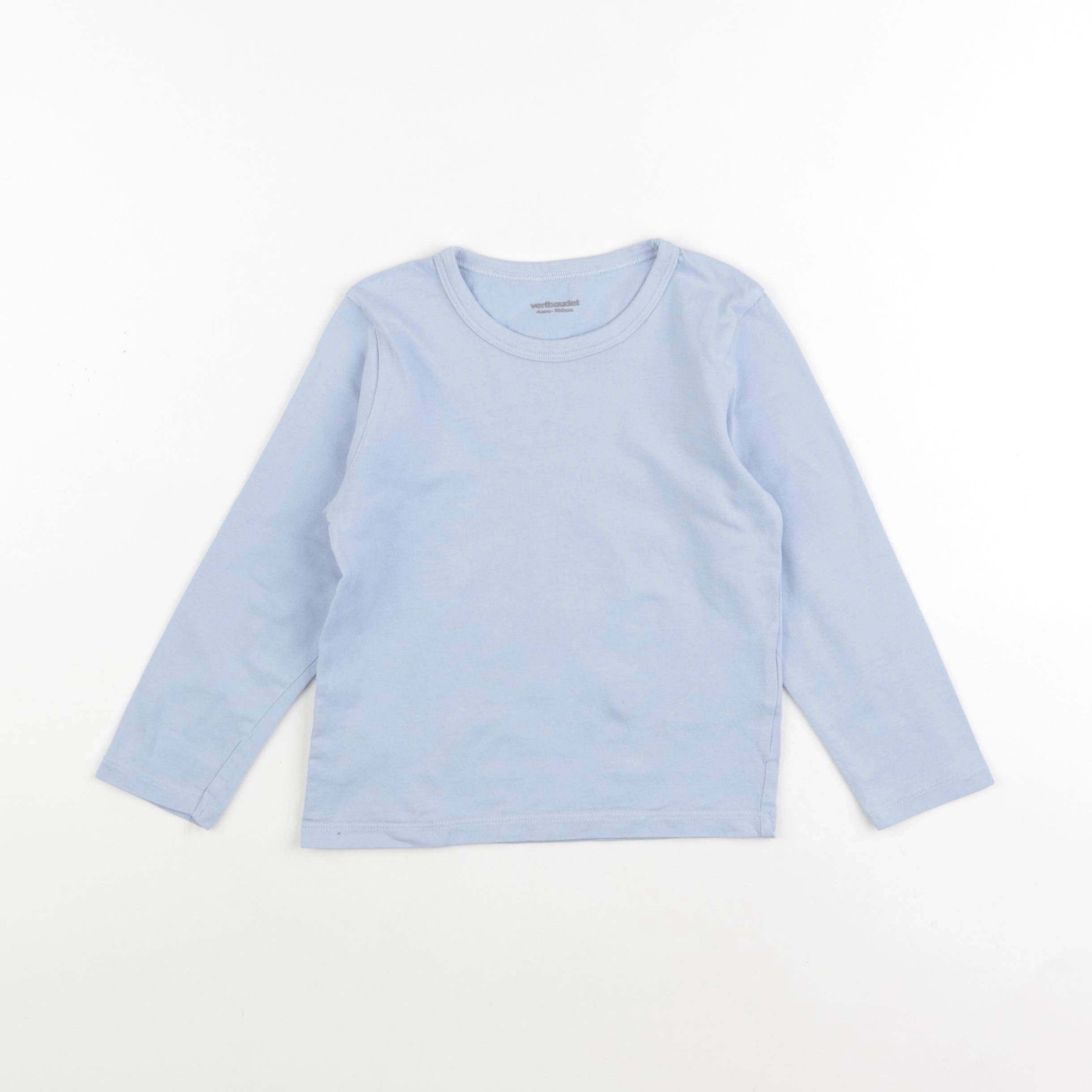 Vertbaudet - tee-shirt bleu - 4 ans