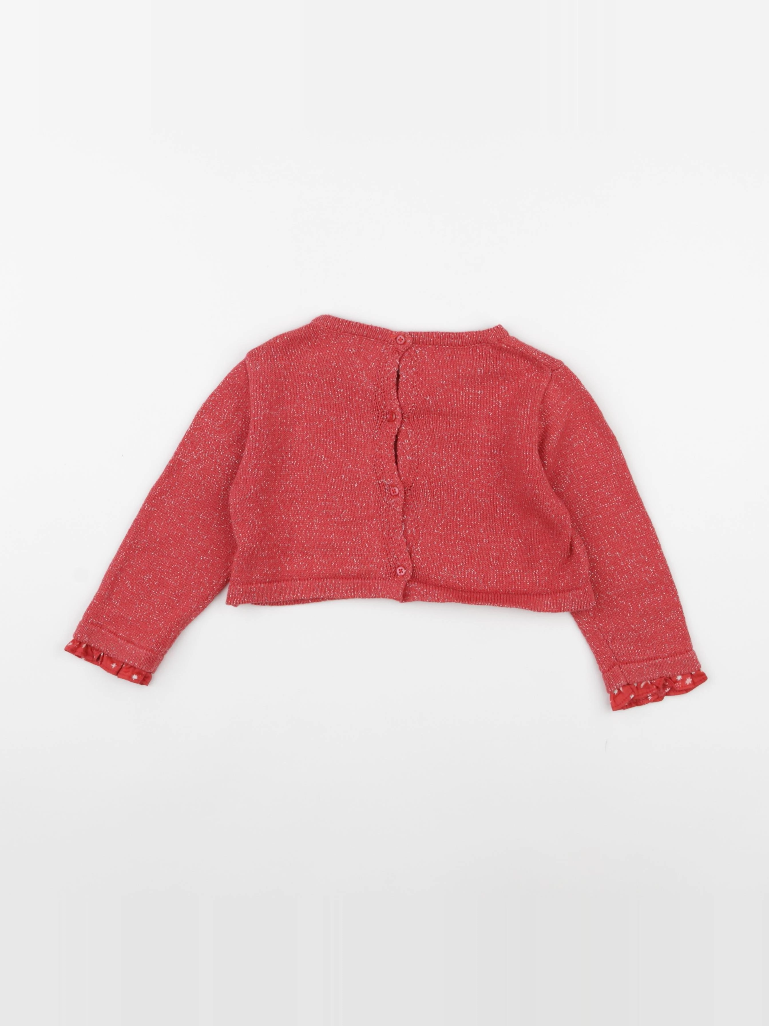 Tape à l'oeil - pull rouge, argent - 24 mois