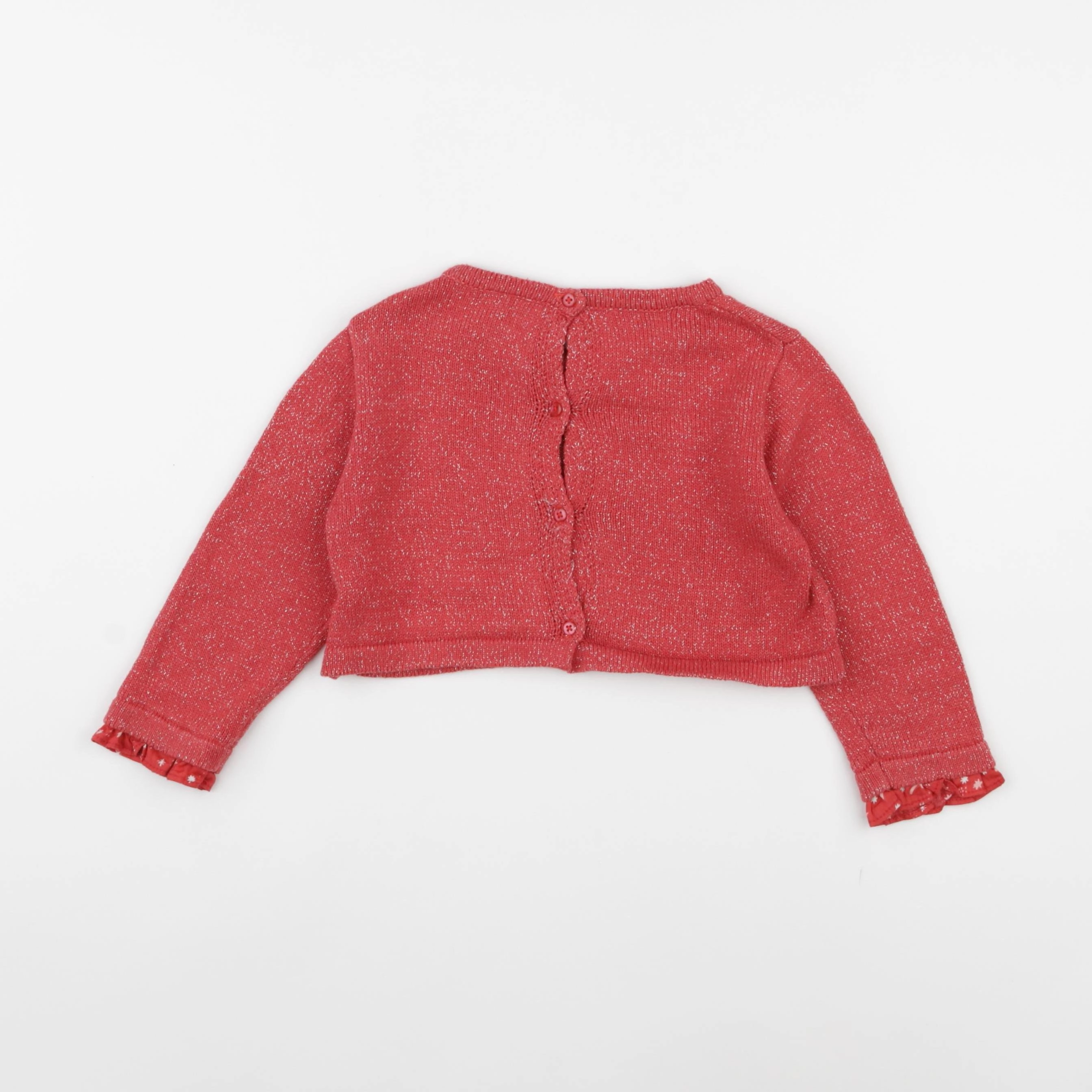 Tape à l'oeil - pull rouge, argent - 24 mois