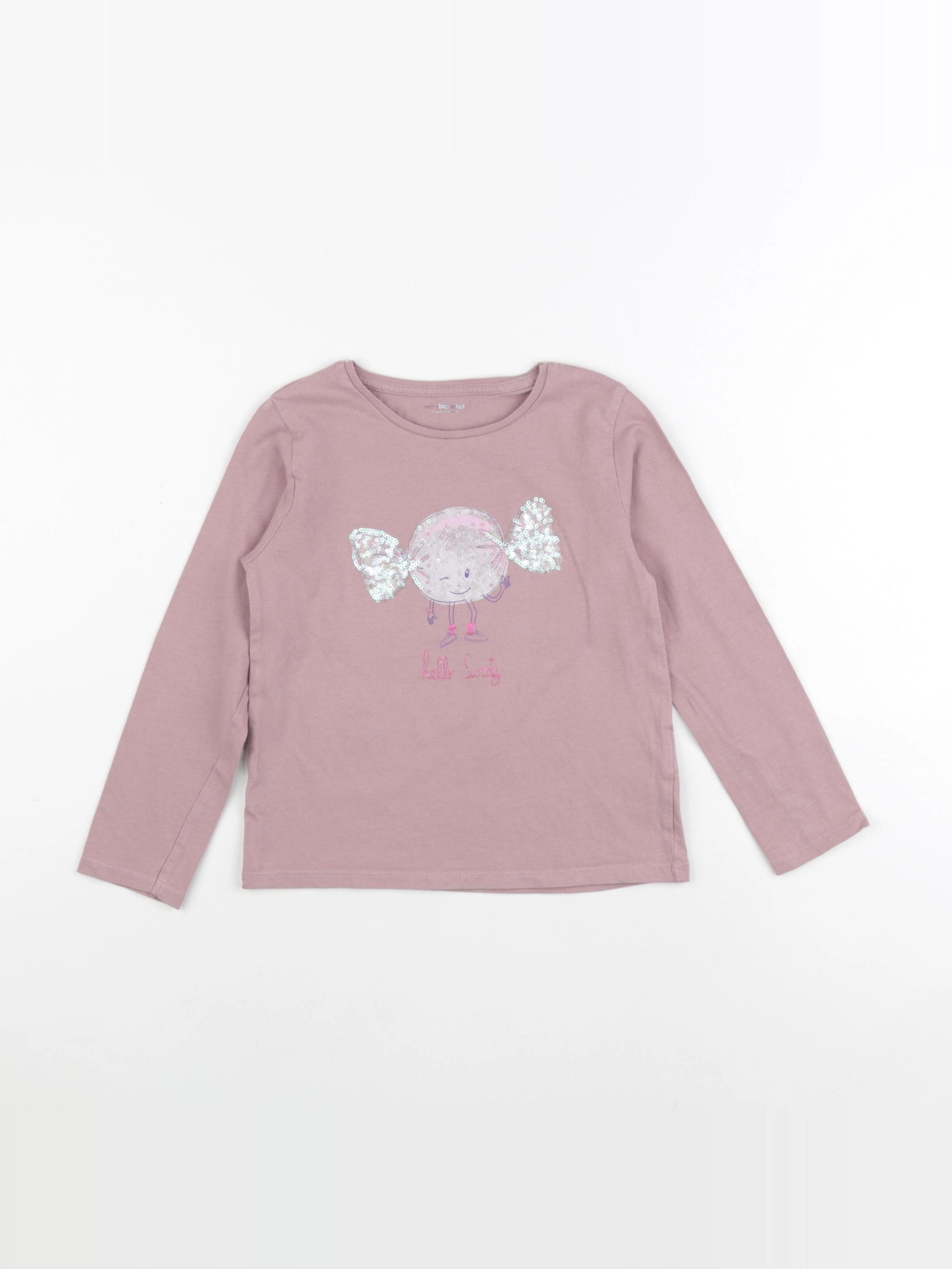 Vertbaudet - tee-shirt rose - 5 ans