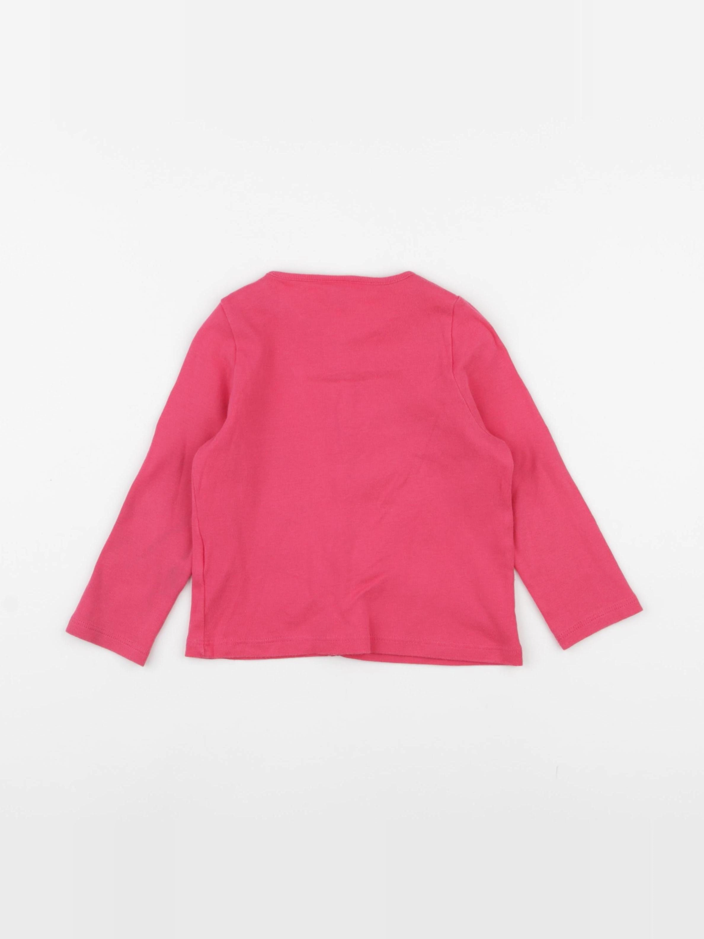 Petit Bateau - tee-shirt rose - 24 mois