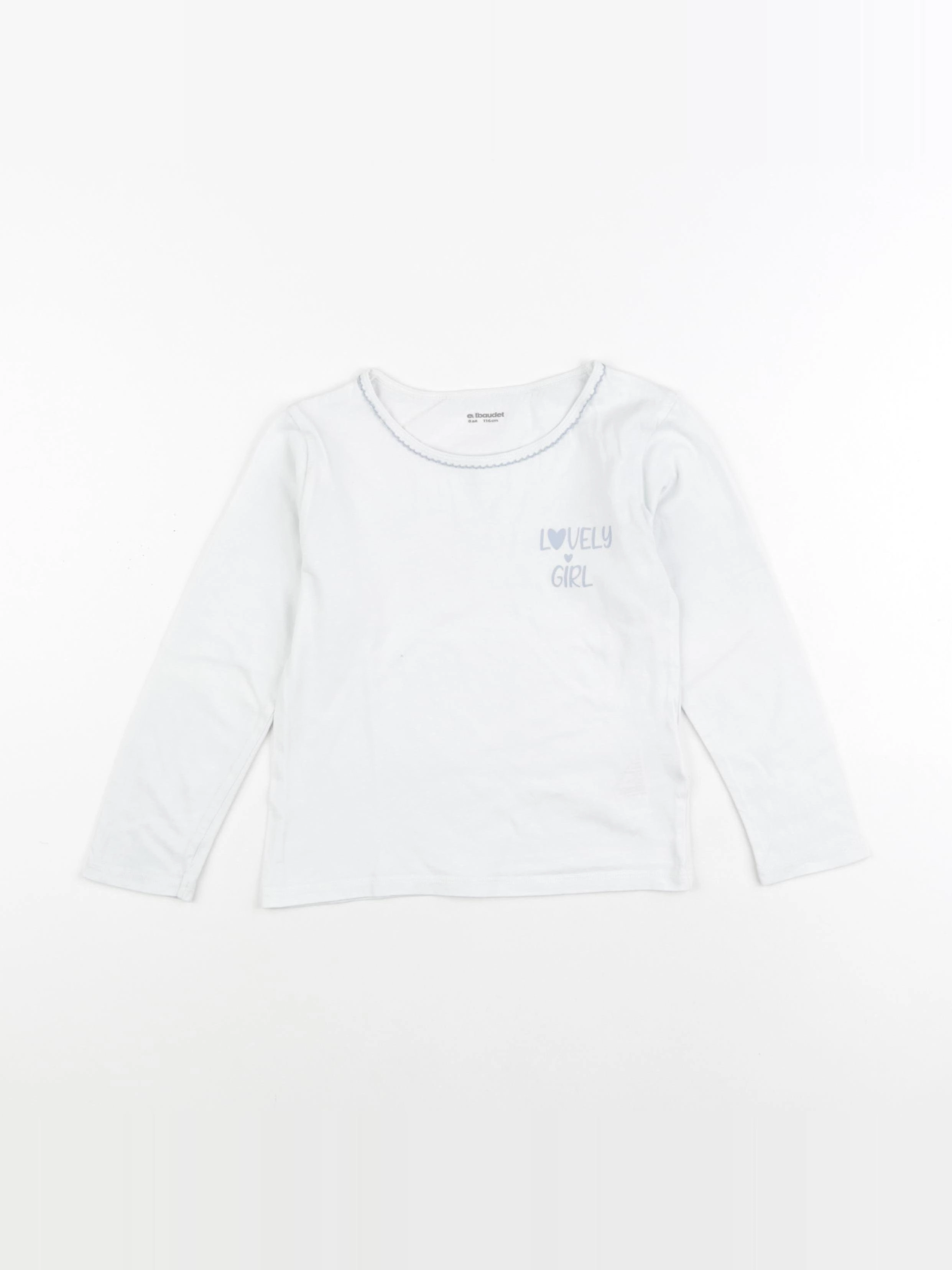 Vertbaudet - maillot de corps blanc - 6 ans