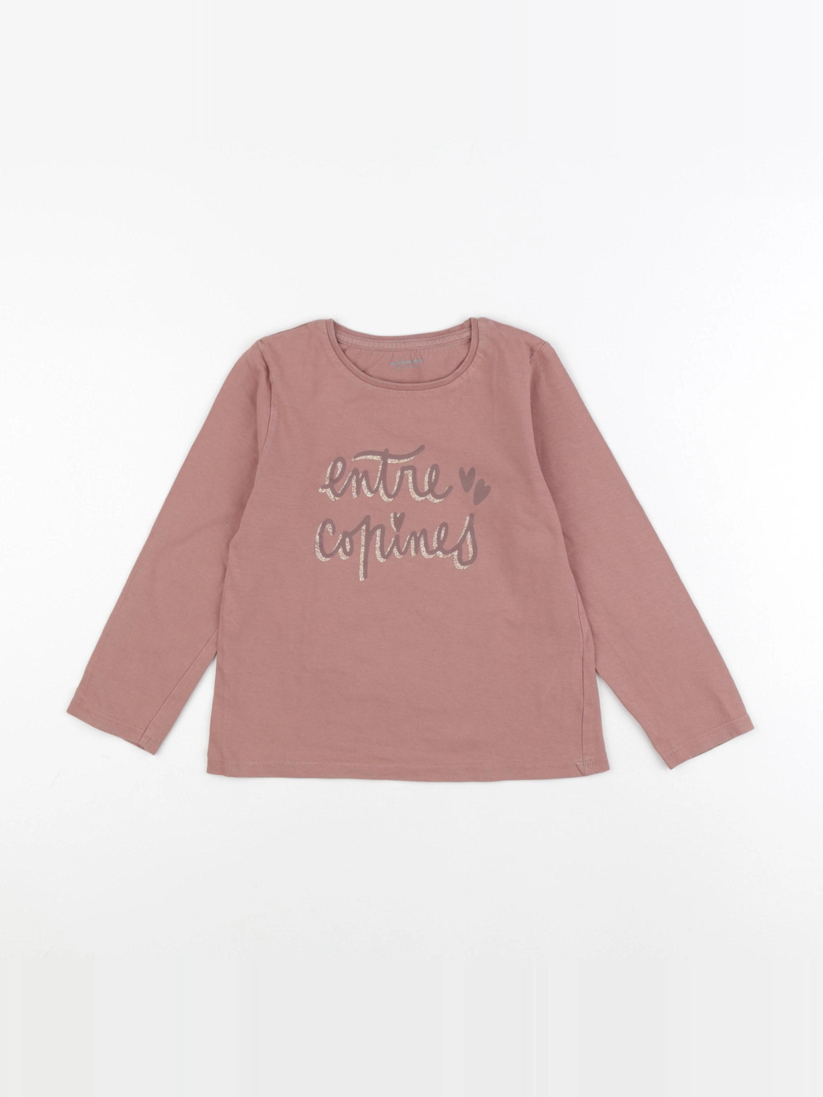 Vertbaudet - tee-shirt rose - 6 ans