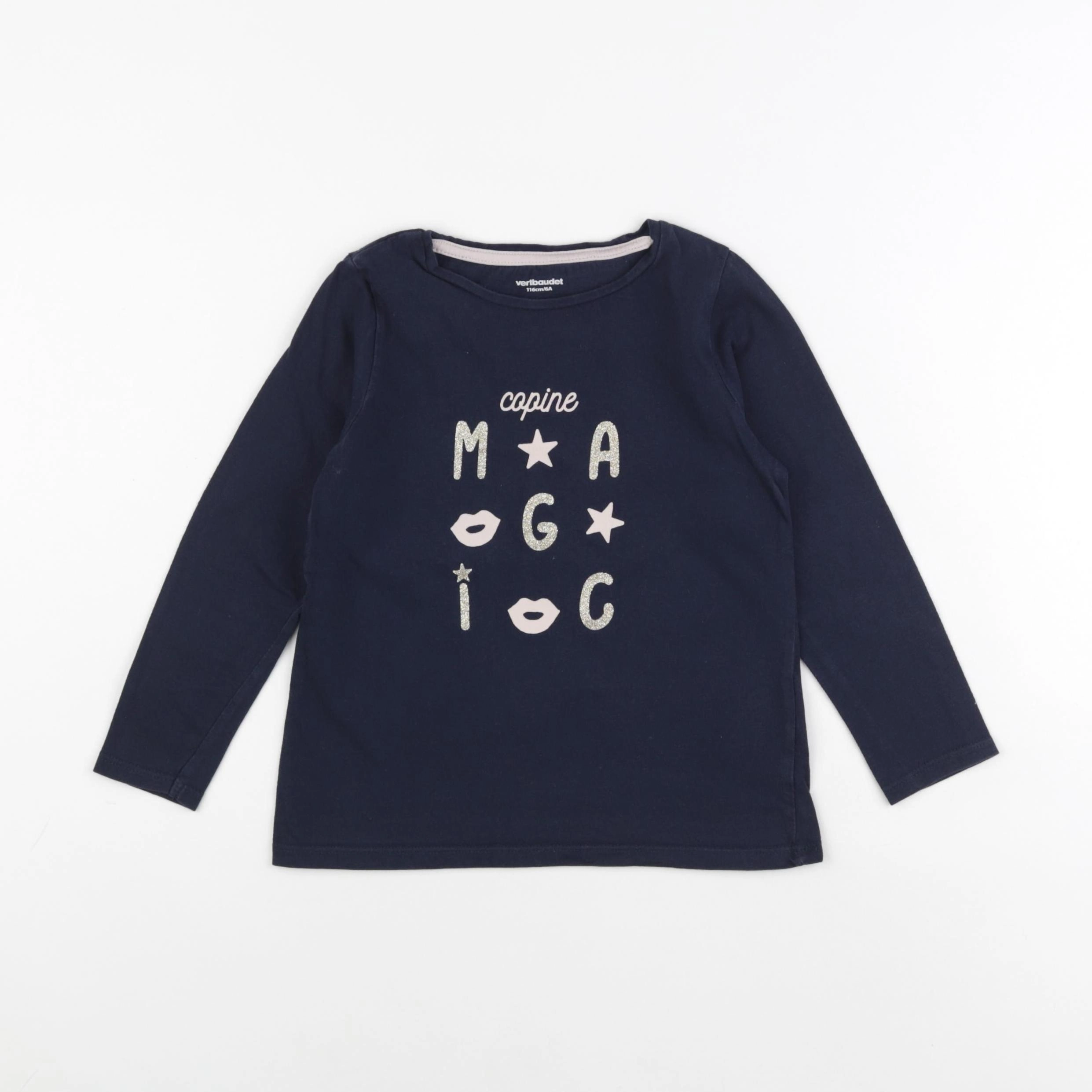 Vertbaudet - tee-shirt bleu - 6 ans
