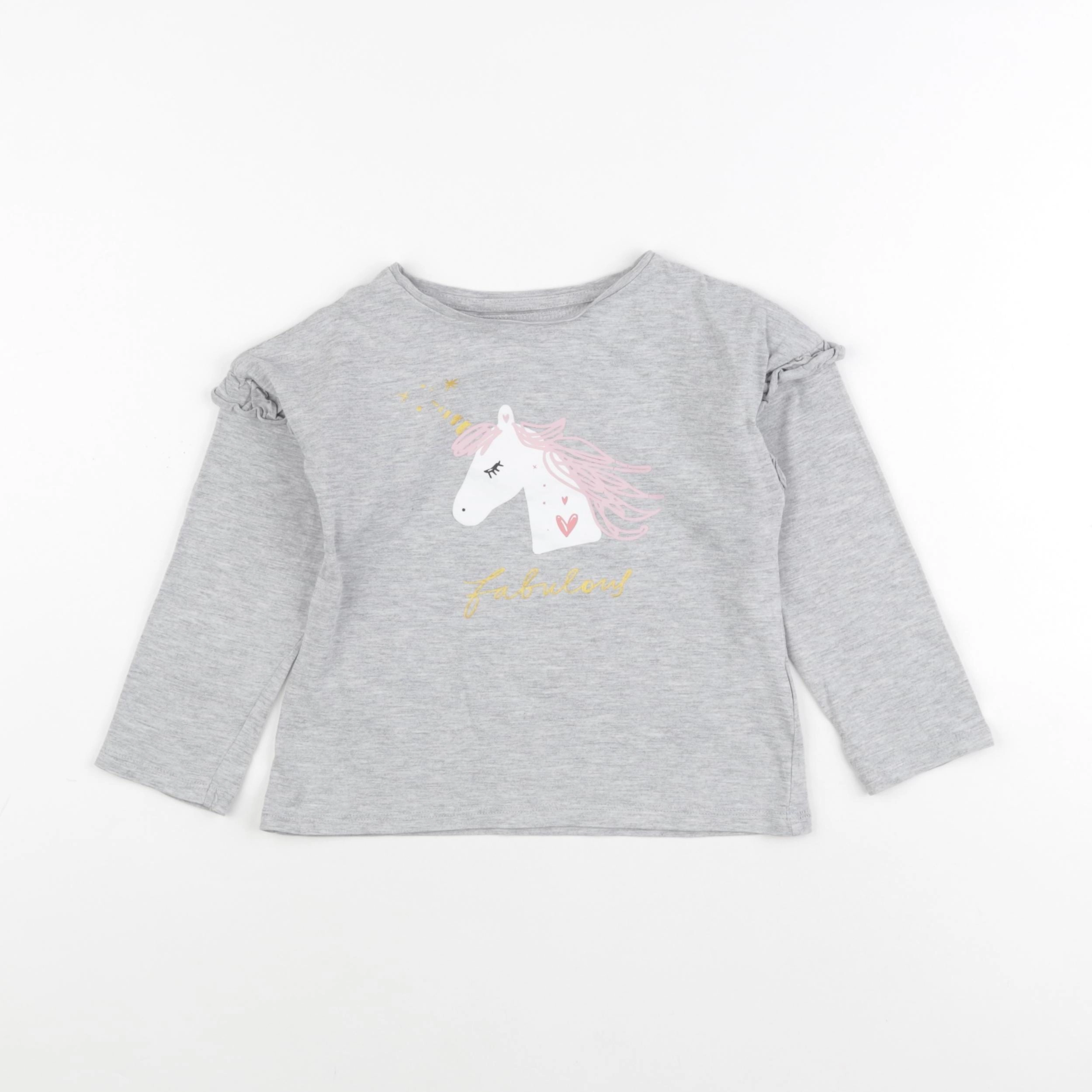 Vertbaudet - tee-shirt gris - 6 ans