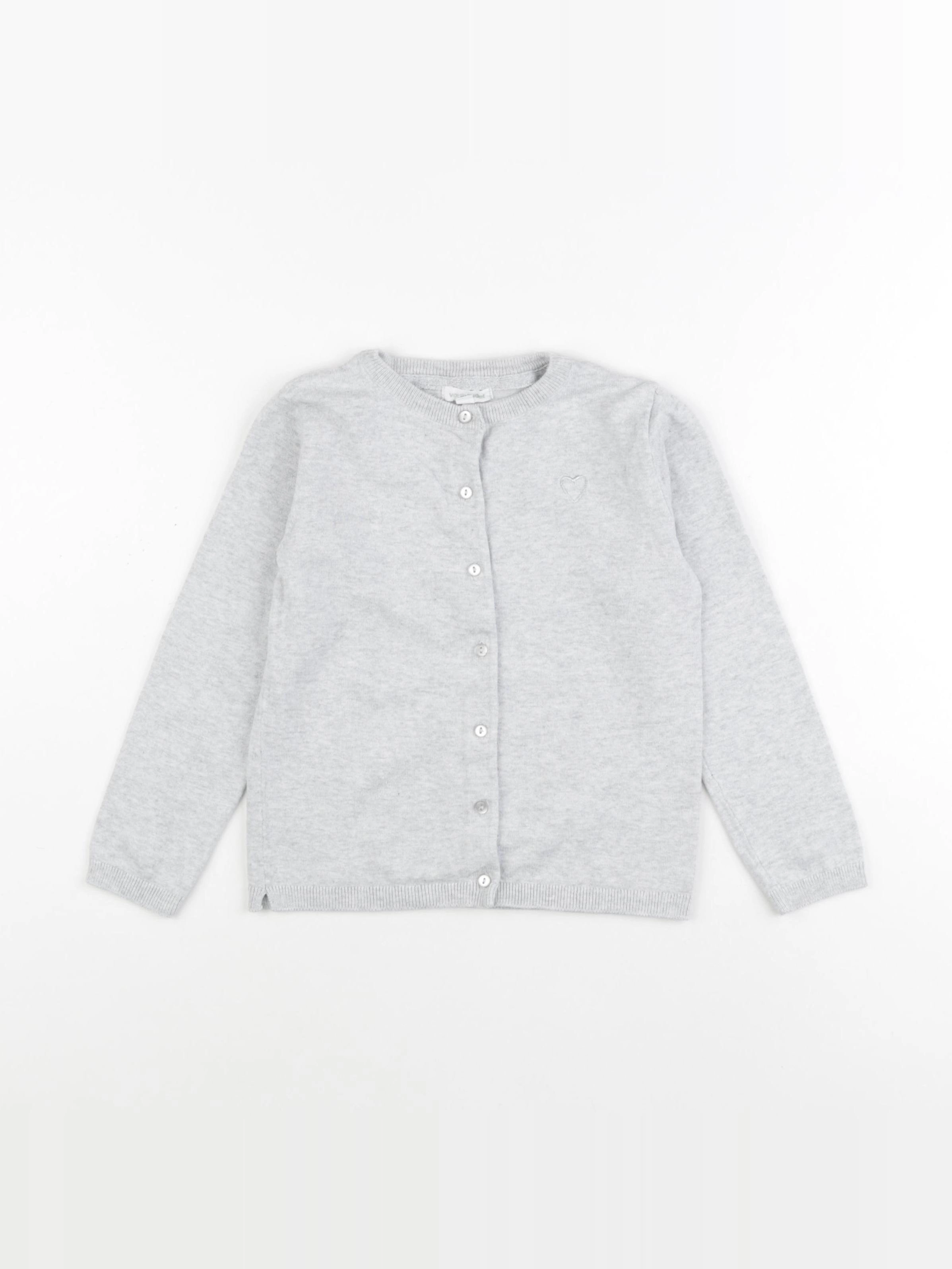 Vertbaudet - gilet gris - 6 ans